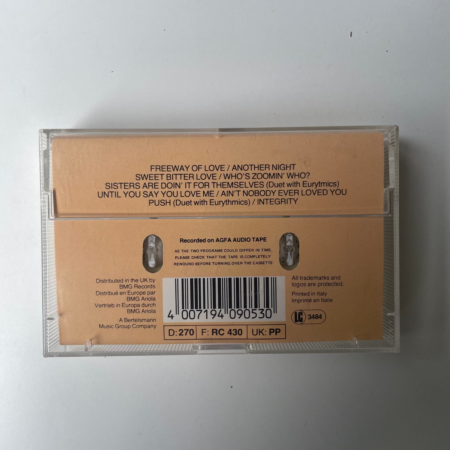 Tape Cassette Aretha Franklin Who’s Zooming Who back