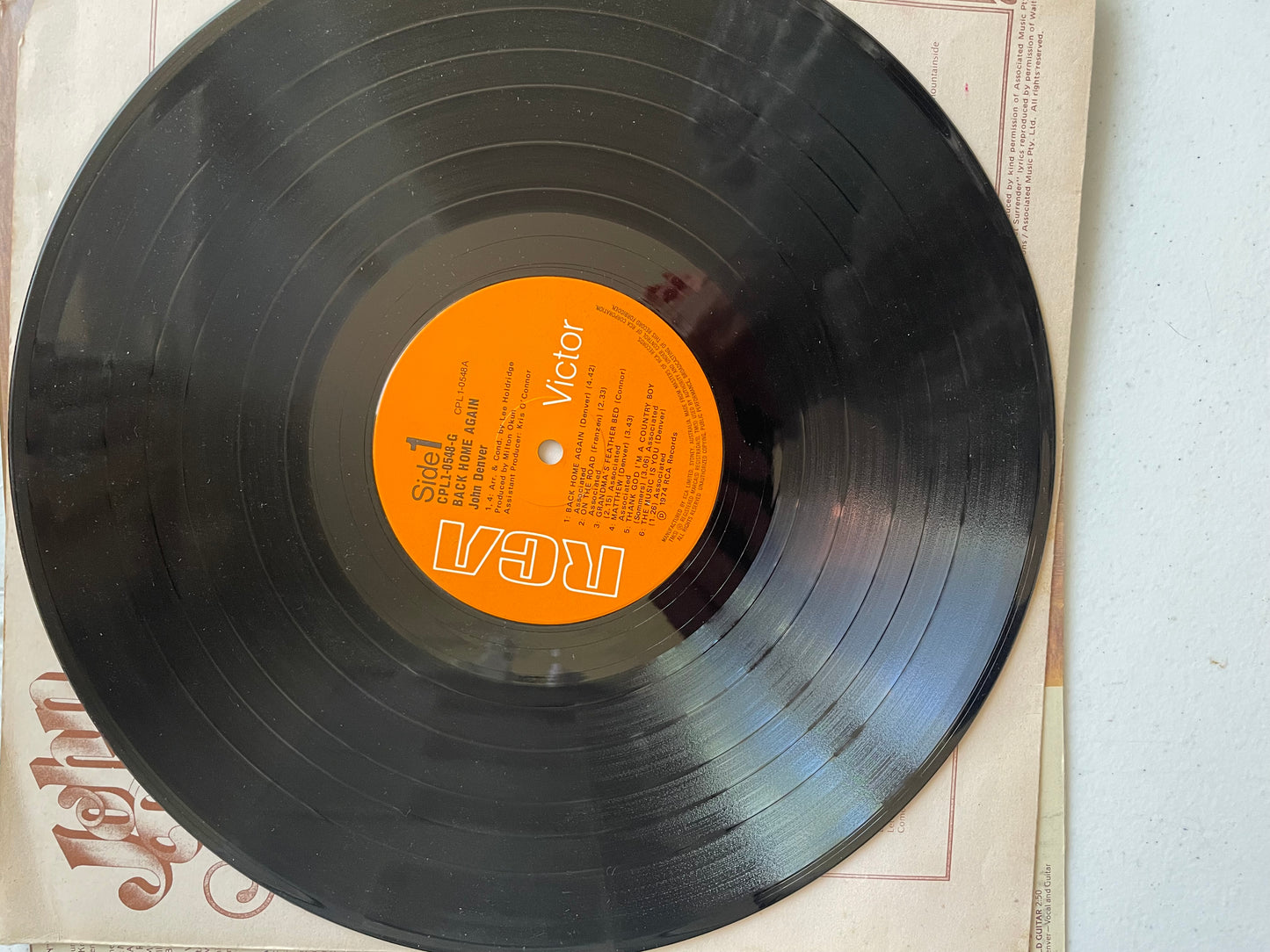 Vinyl Record John Denver Back Home Again 1974