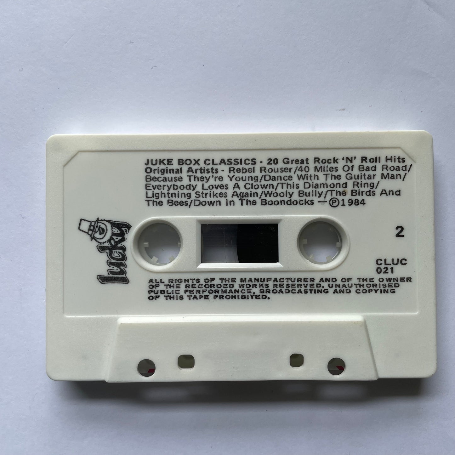 Tape Cassette Juke Box Classics 20 Greats Rock ‘n’ Roll Classics side 2