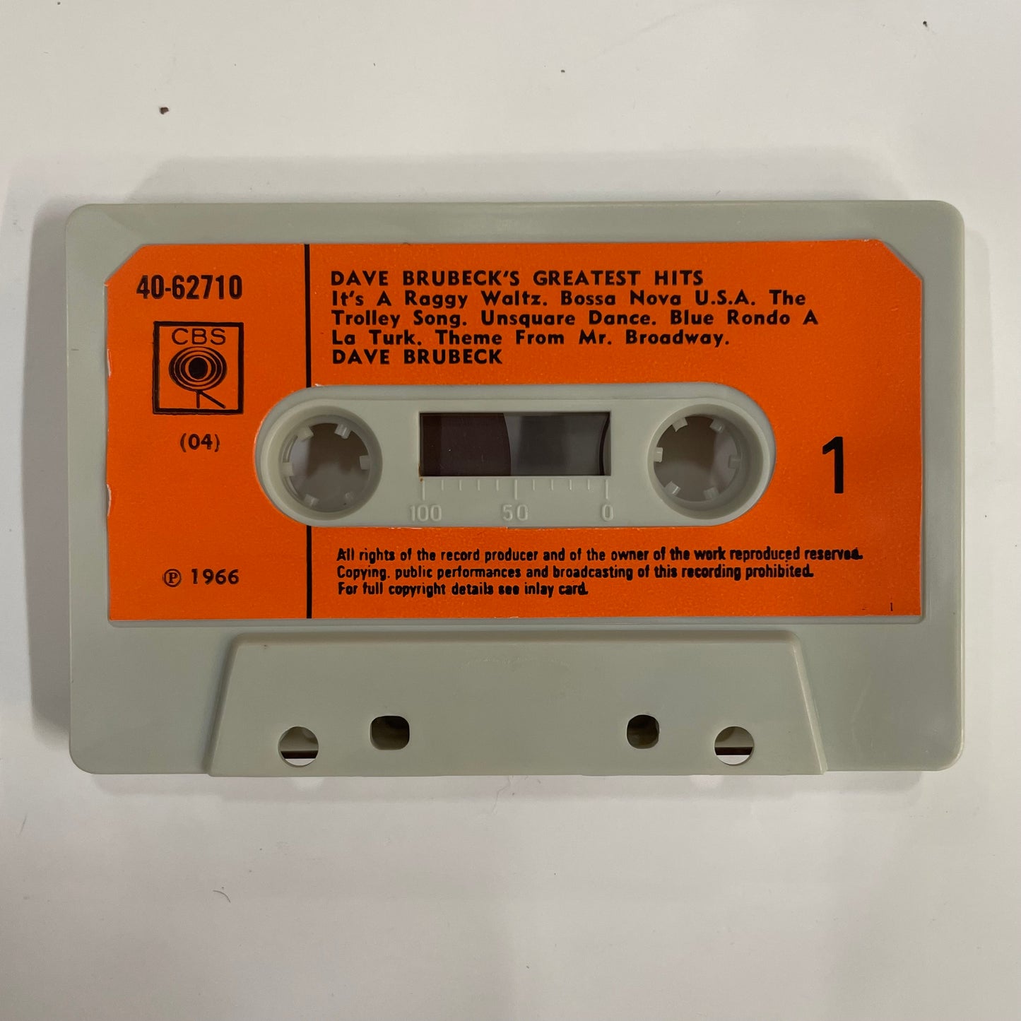 Tape Cassette Dave Brubeck Greatest Hits 1966