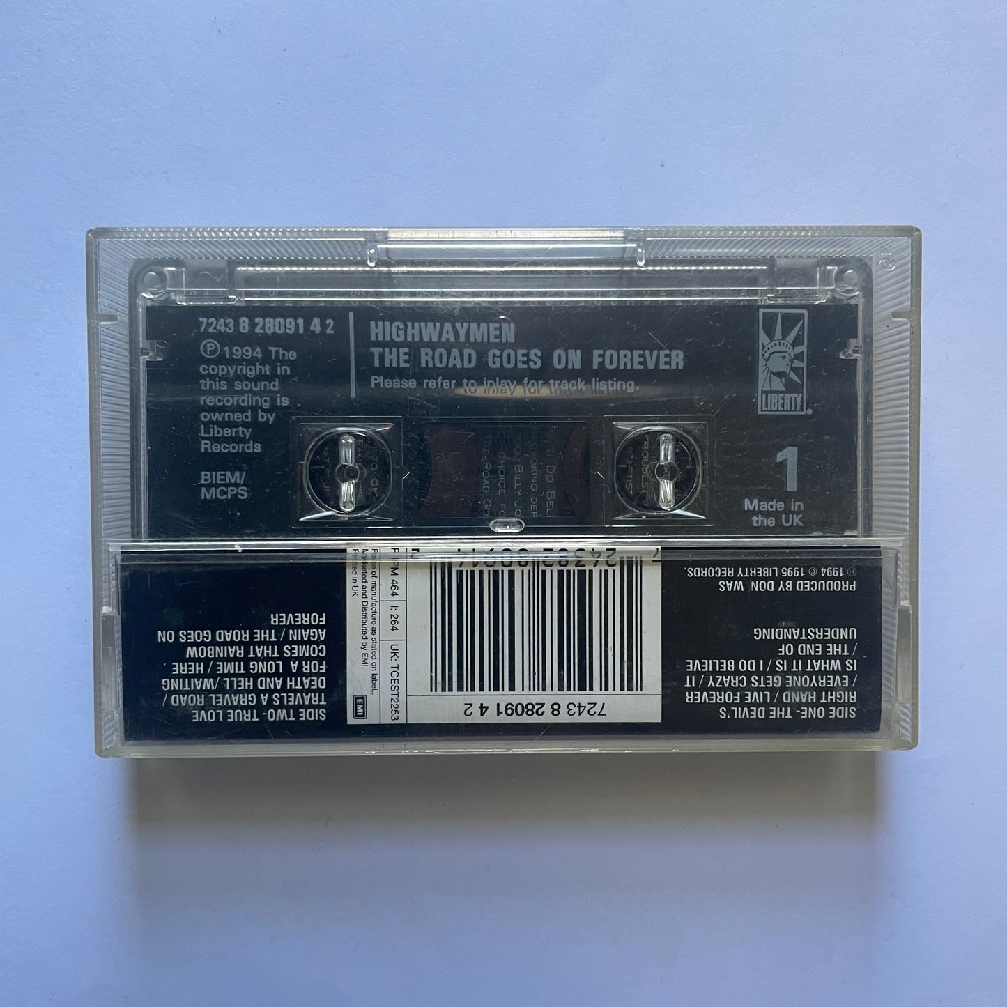 Tape Cassette highwaymen the road on forever side 1