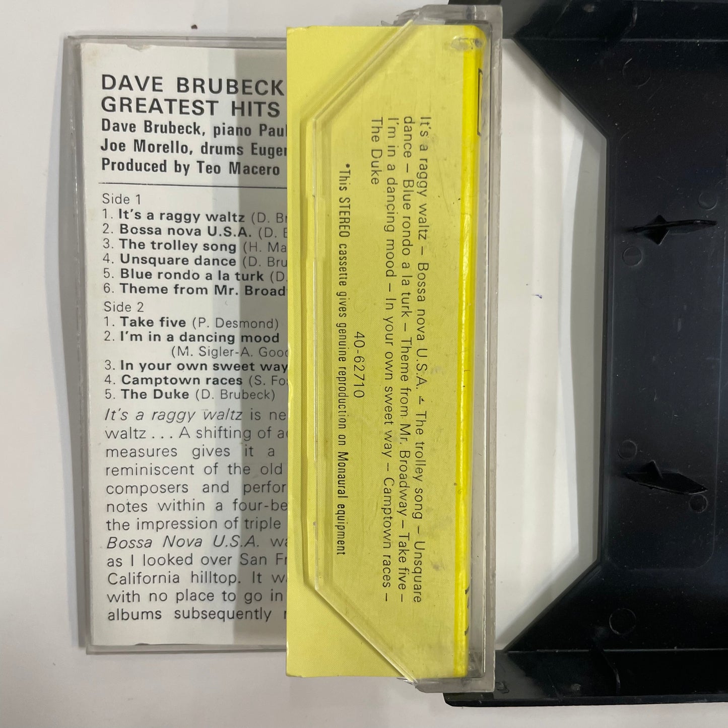 Tape Cassette Dave Brubeck Greatest Hits 1966