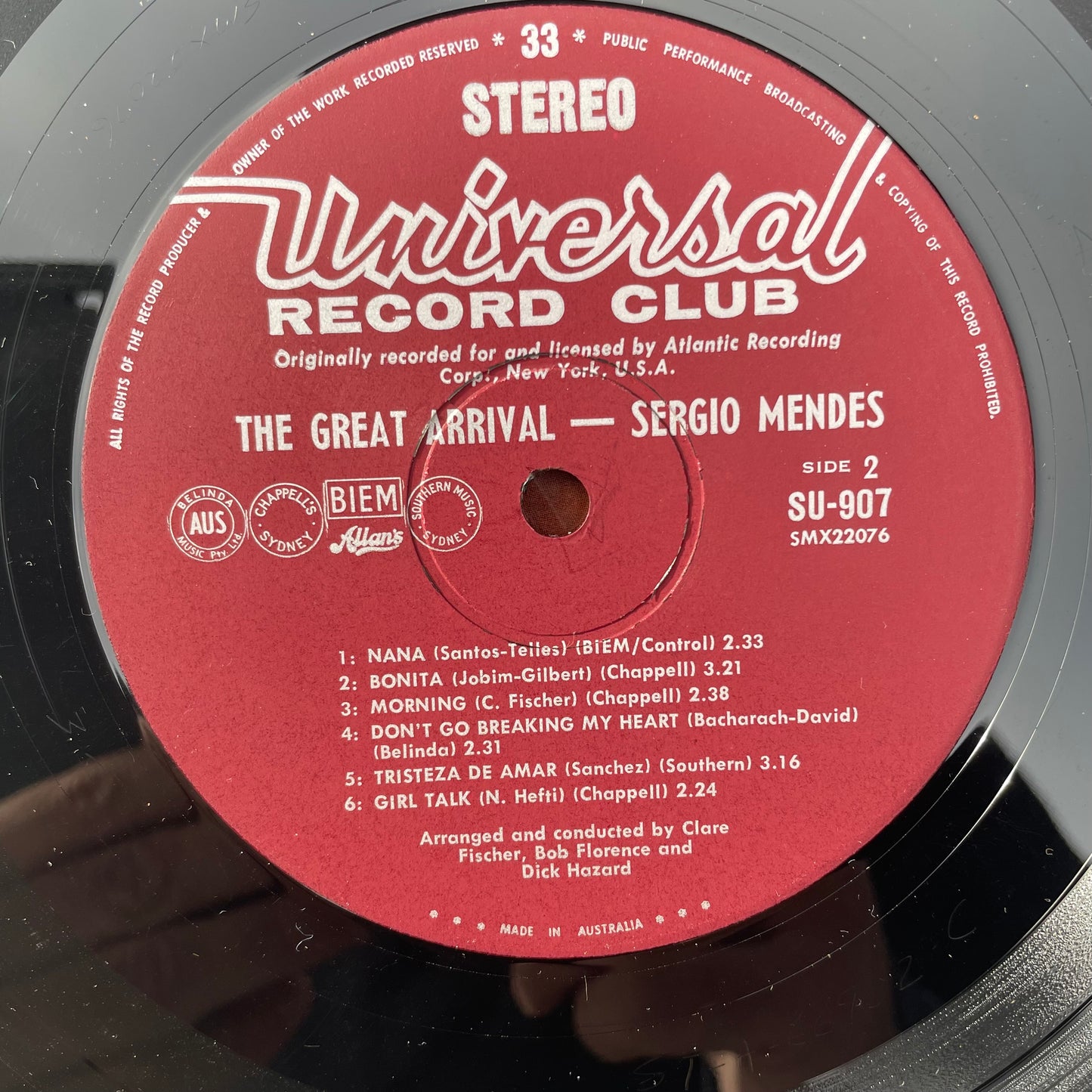 Vinyl Record LP Sergio Mendes The Great Arrival