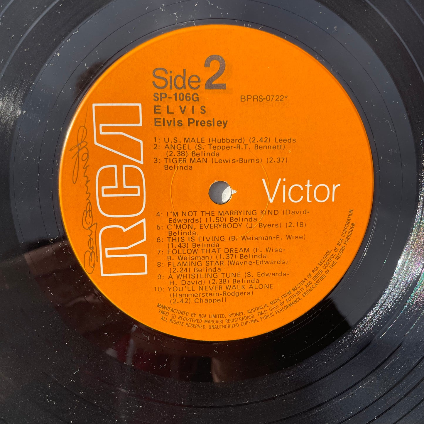 Vinyl Record LP Elvis Presley Elvis 1972