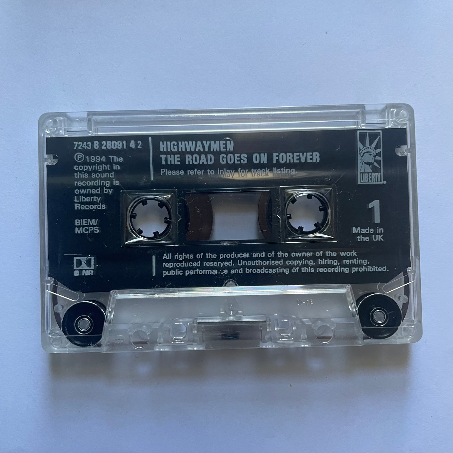 Tape Cassette highwaymen the road on forever side 2