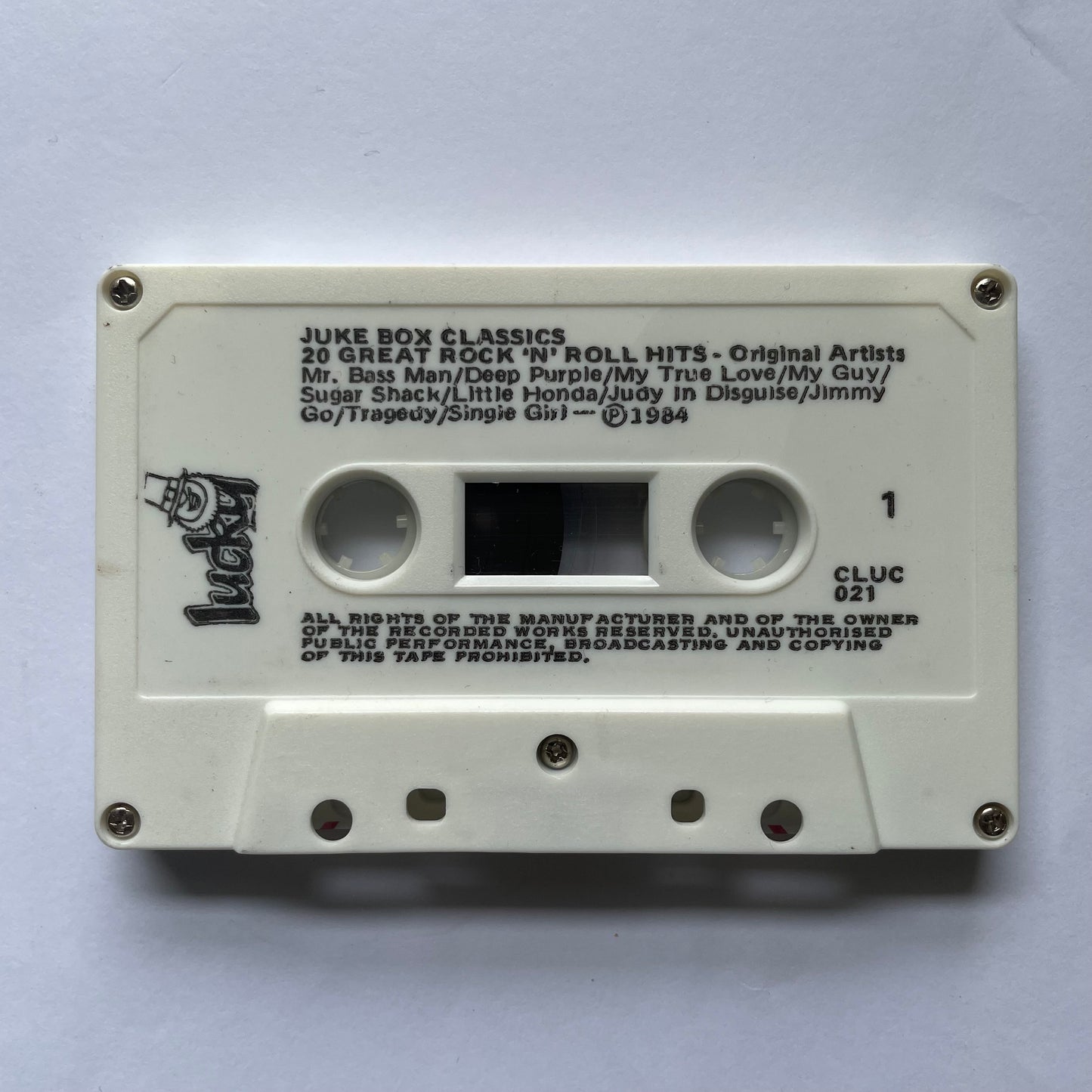 Tape Cassette Juke Box Classics 20 Greats Rock ‘n’ Roll Classics side 1