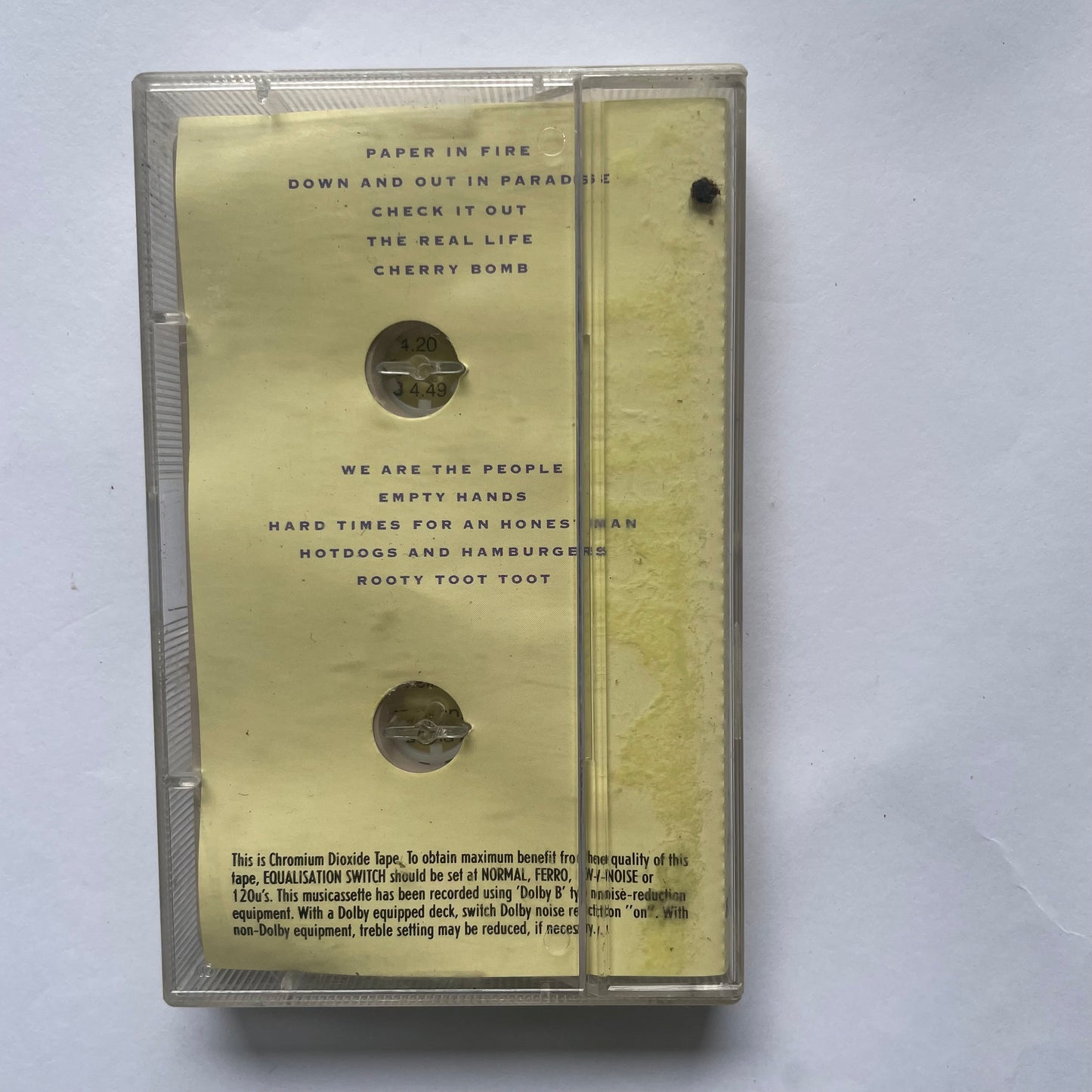 Tape Cassette John Cougar The Lonesome Jubilee back