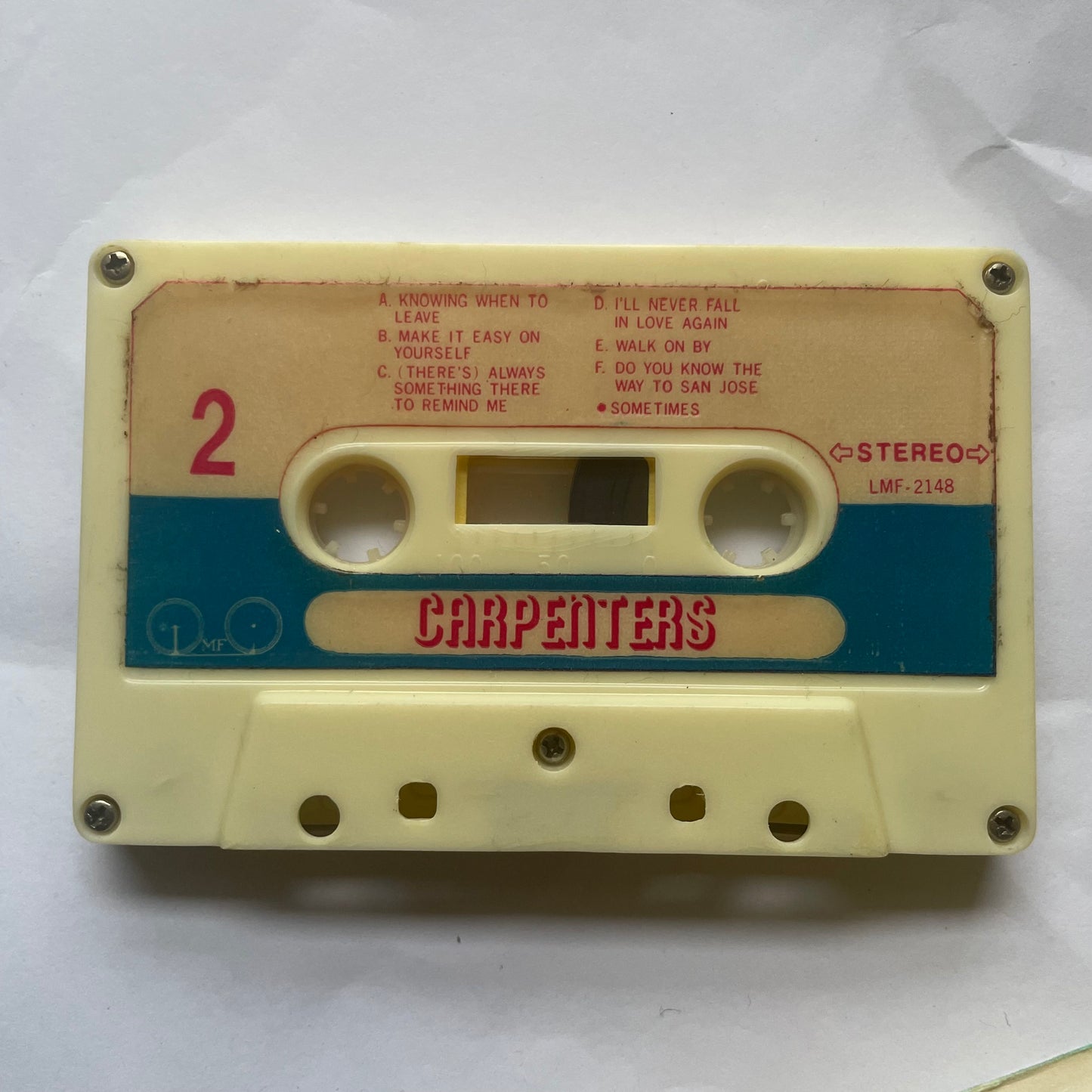 Tape Cassette Carpenters side 2 