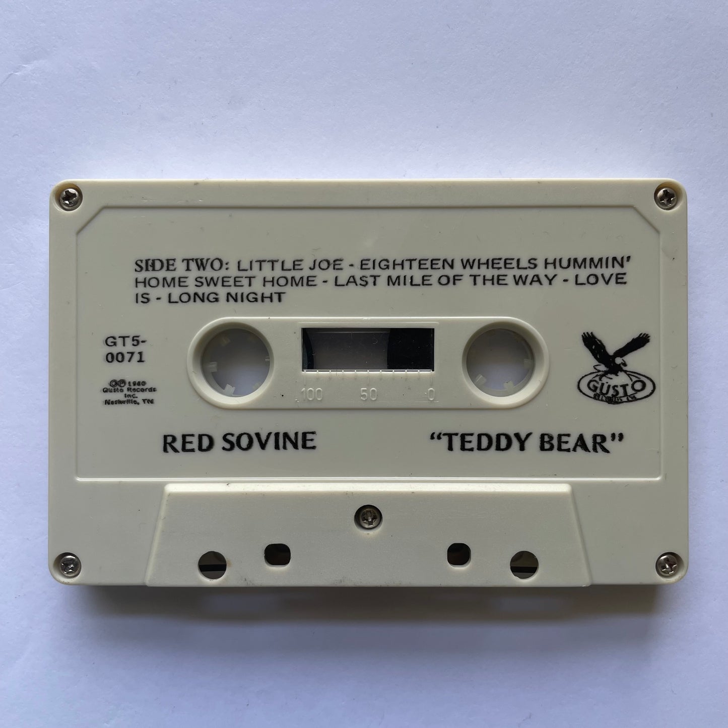 Tape Cassette Red Sovine Teddy Bear  side 2 