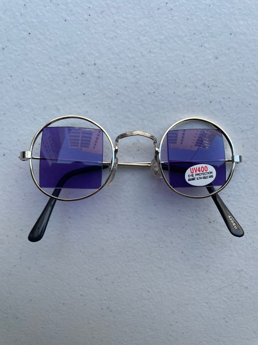Vintage 90s Sunglassess Festival Glasses Purple Square