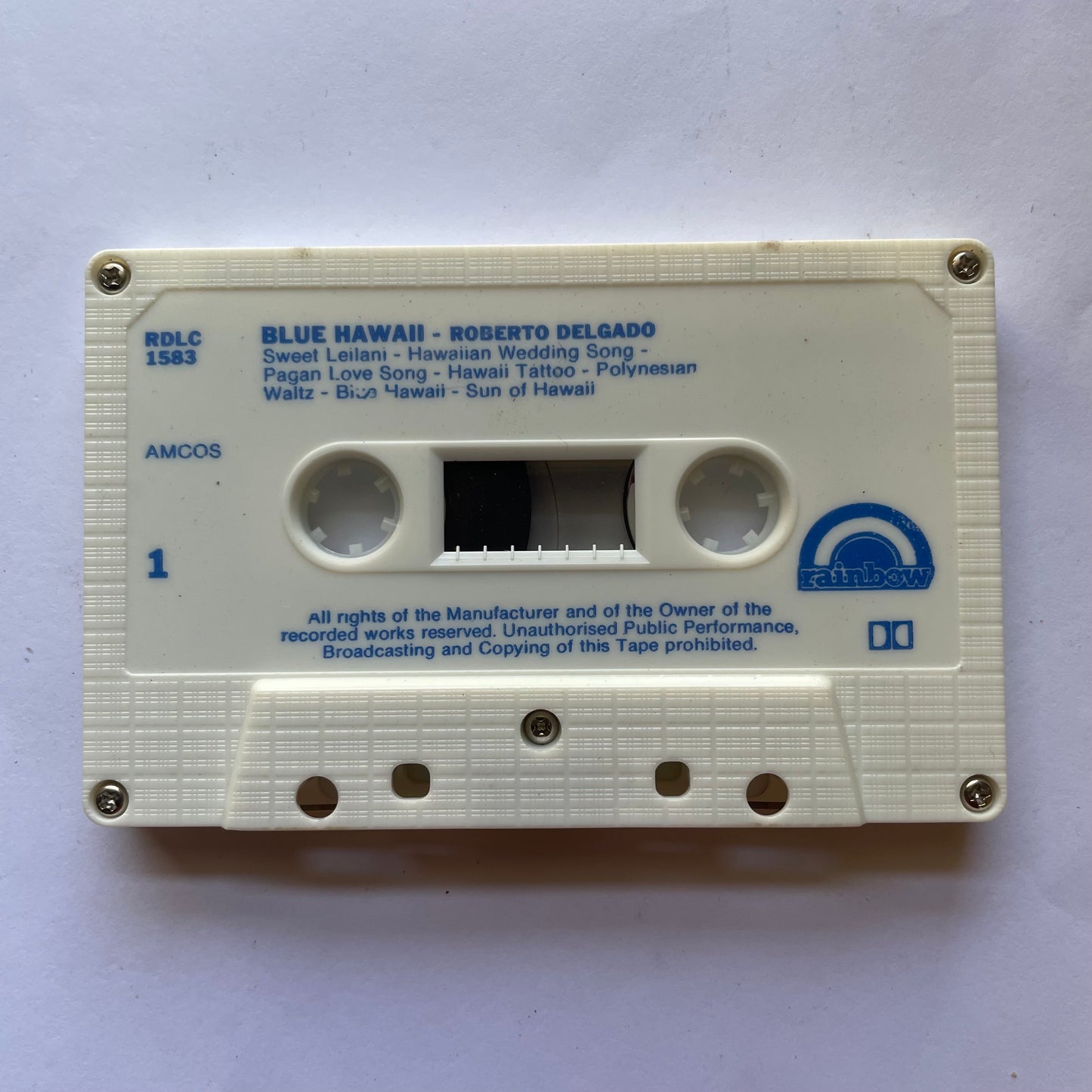 Tape Cassette Roberto Delgado Blue Hawaii side 1 