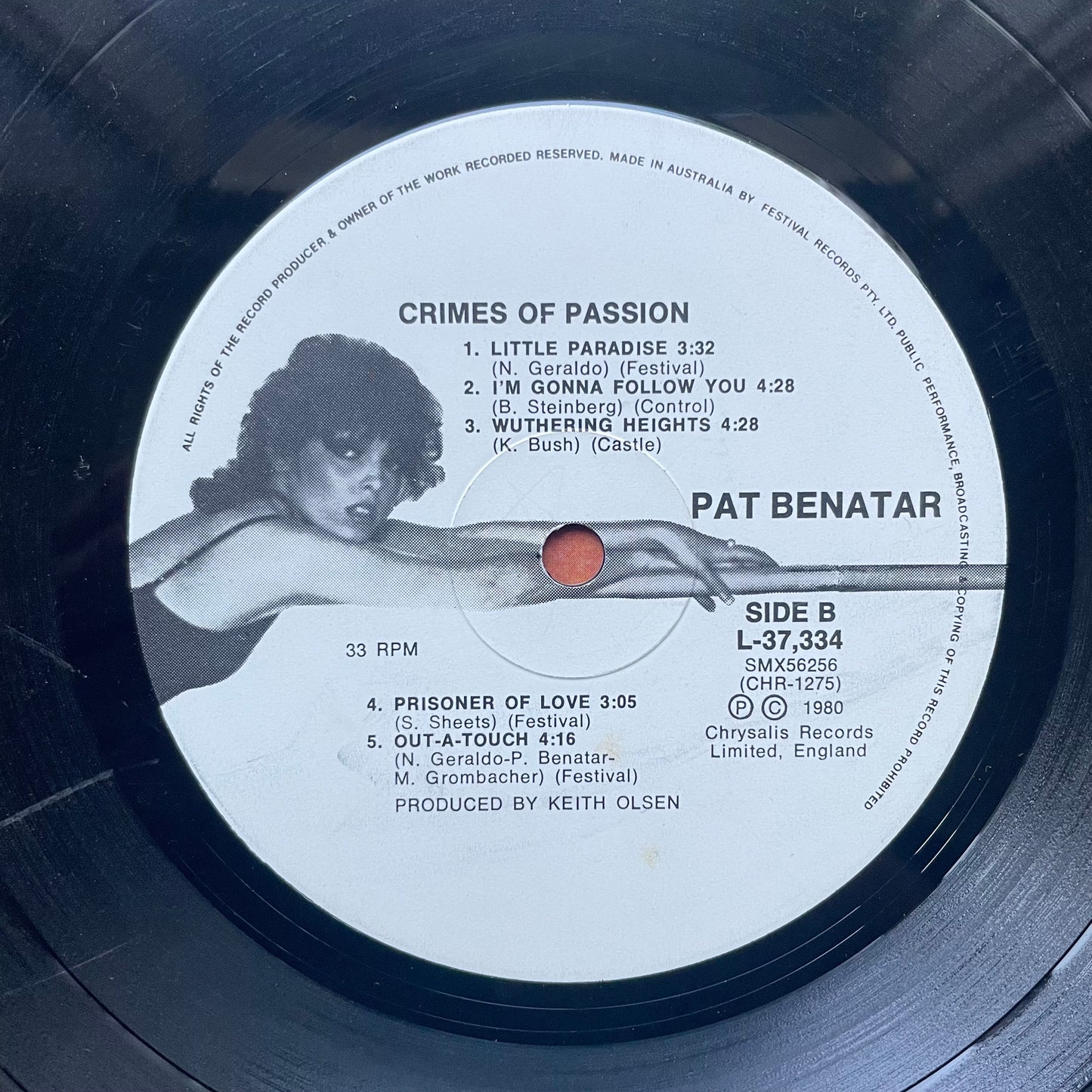 Vinyl Record LP Pat Benetar Crimes of Passion 1980