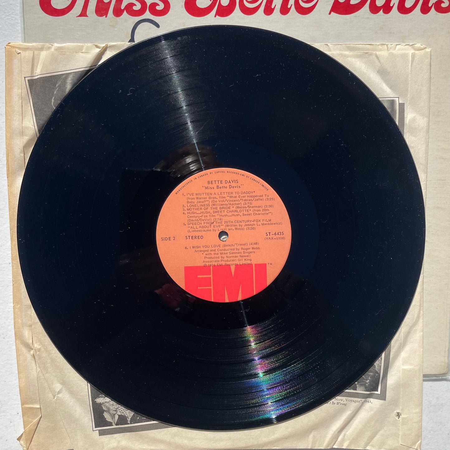 Vinyl Record LP Miss Bette Davis 1976