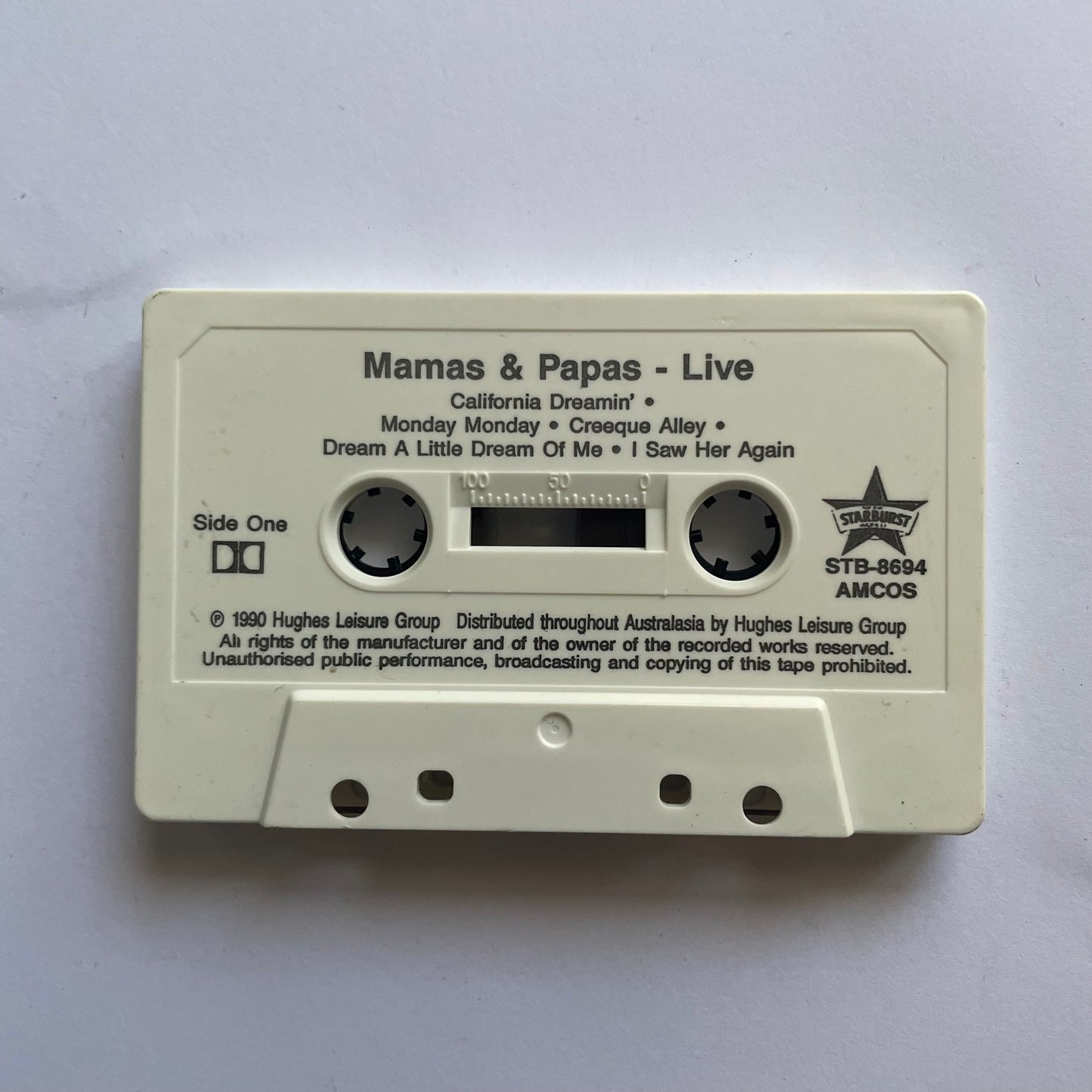 Tape Cassette The Mamas & Papas Greatest Hits Live 1990