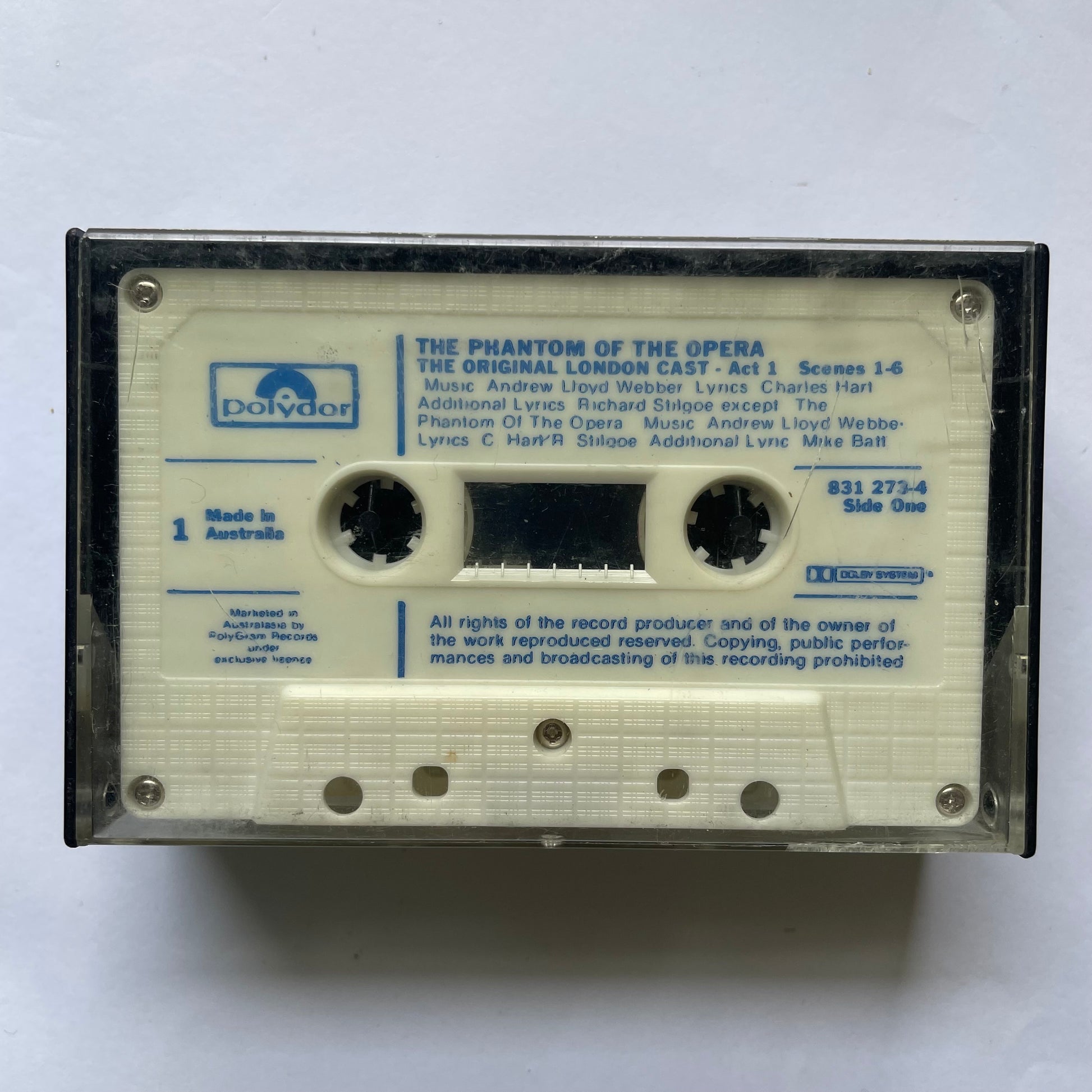 Tape Cassette The Phantom of the Opera back
