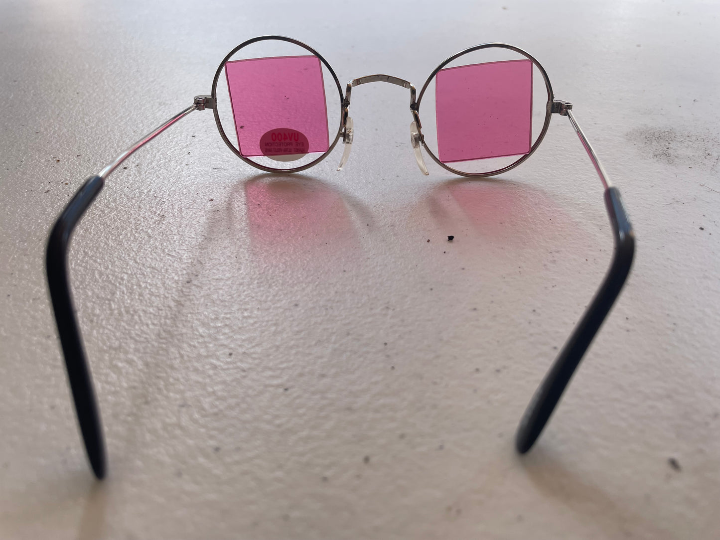 Vintage  Festival Sunglassess Pink Square Lenses