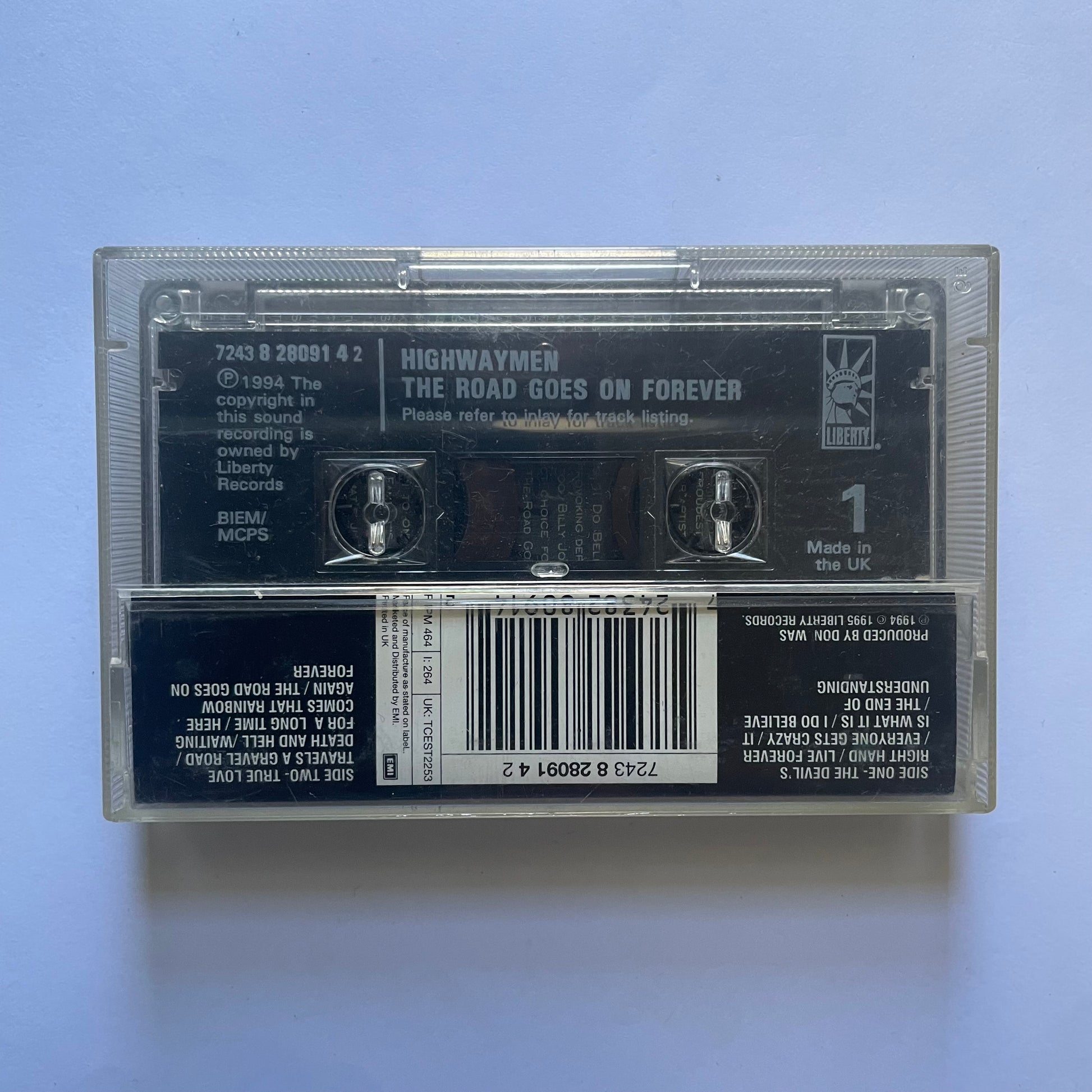 Tape  Cassette highwaymen the road on forever side 1 