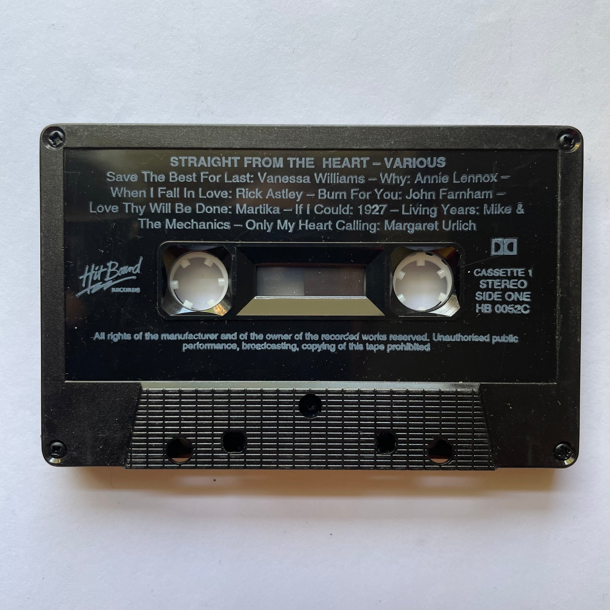 Tape Cassette Straight From The Heart side 1 