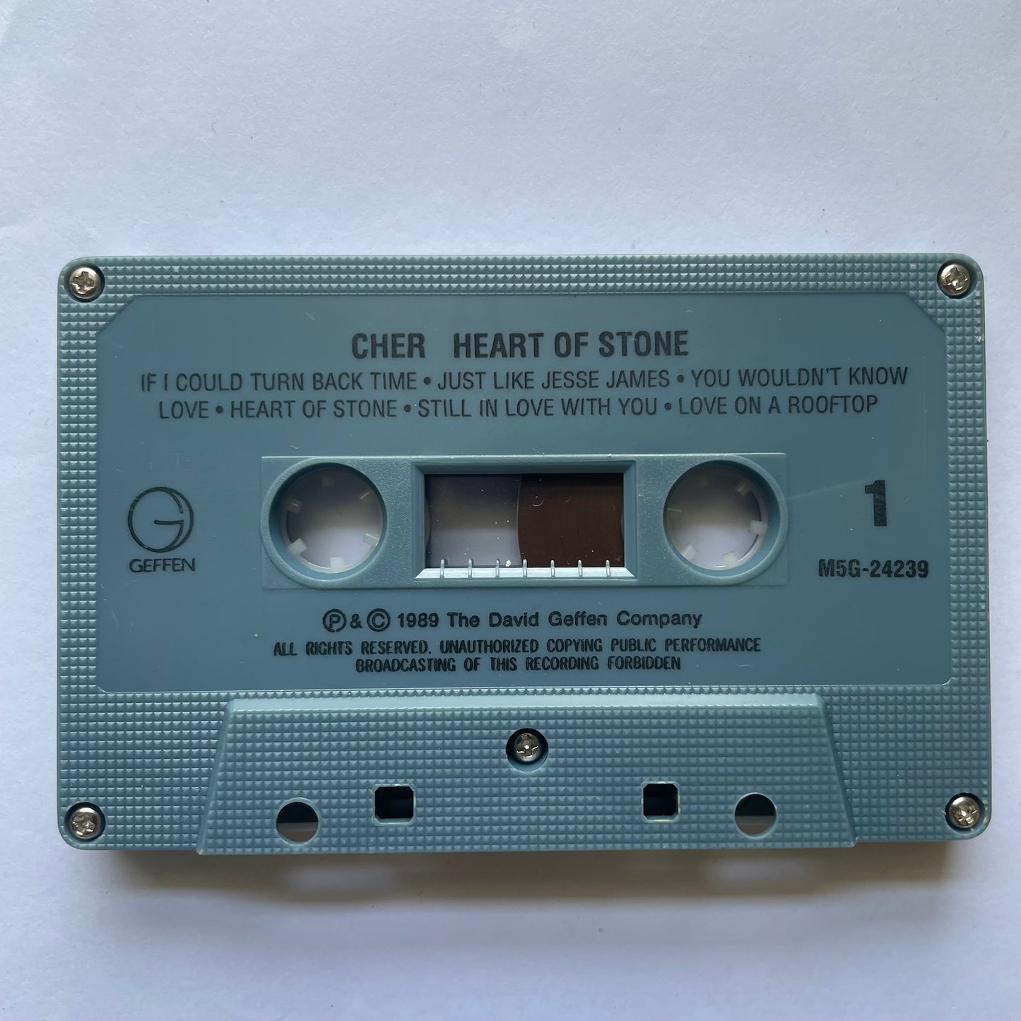 Tape Cassette Cher Out of Stone side  1 