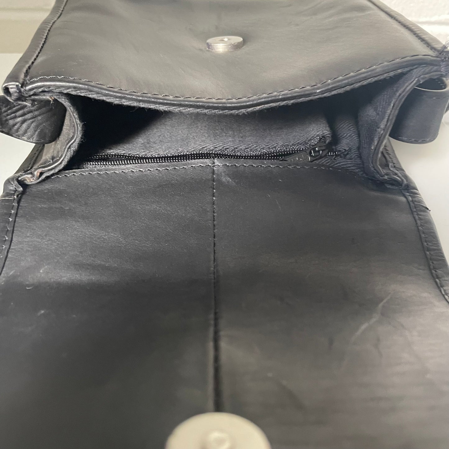 Vintage Genuine Leather Black Shoulder Bags