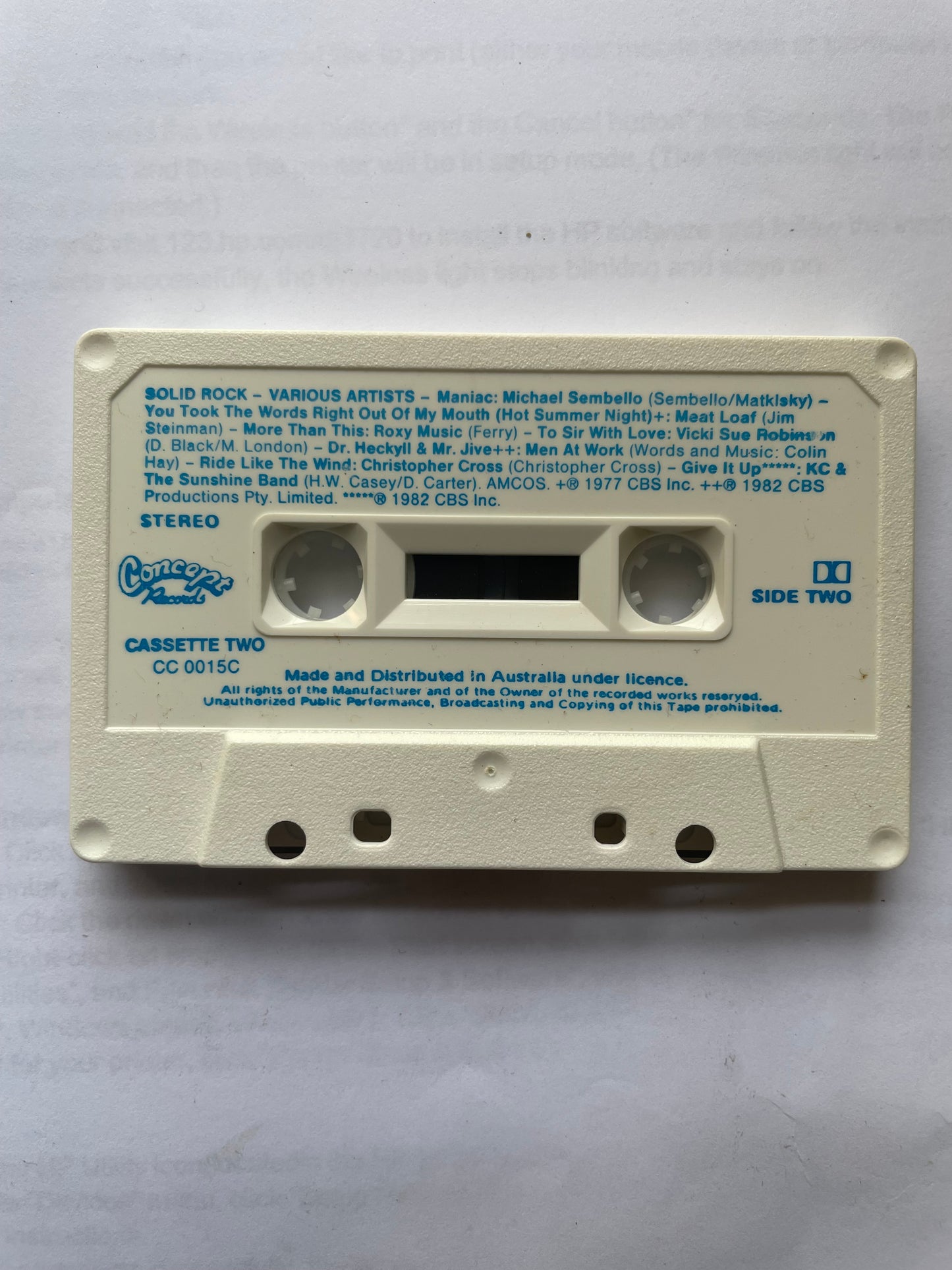 Tape Cassette Solid R.O.C.K. 1985 side 1 