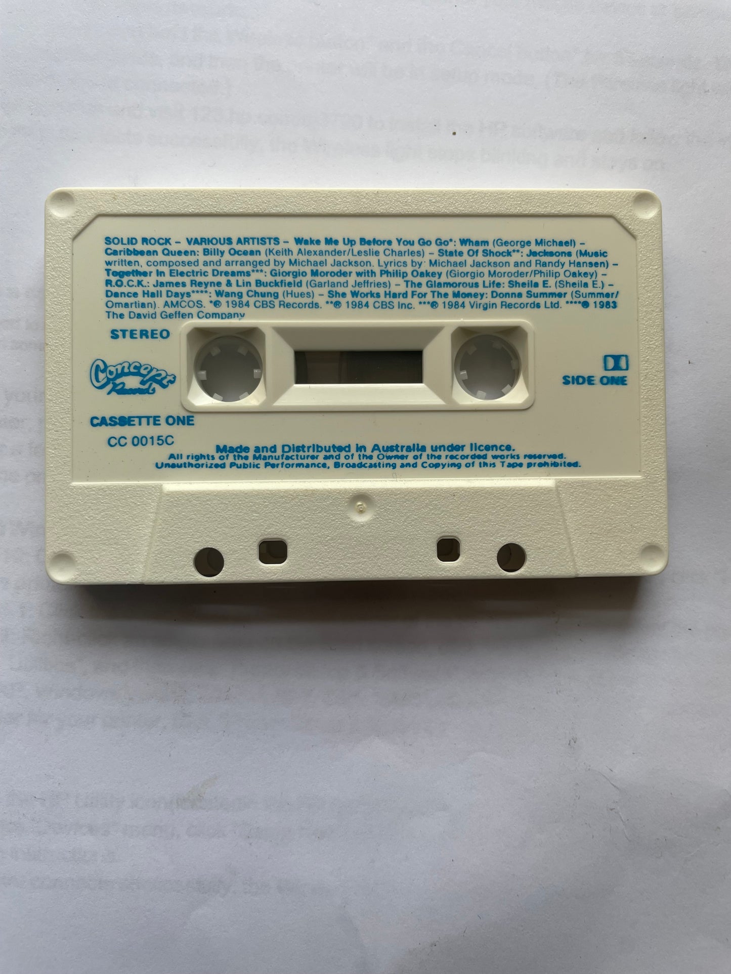 Tape Cassette Solid R.O.C.K. 1985 Double Cassette