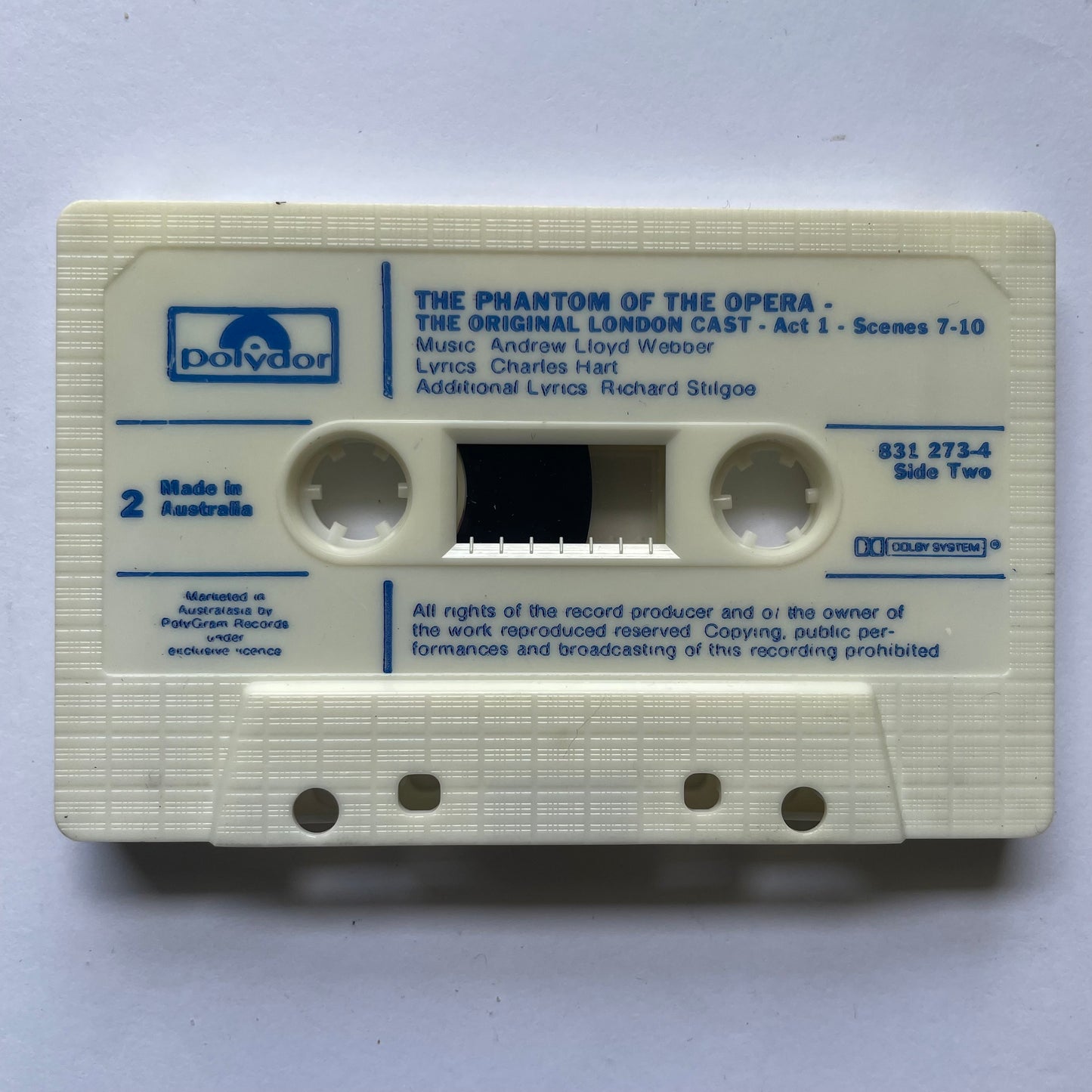 Tape Cassette The Phantom of the Opera side 2 