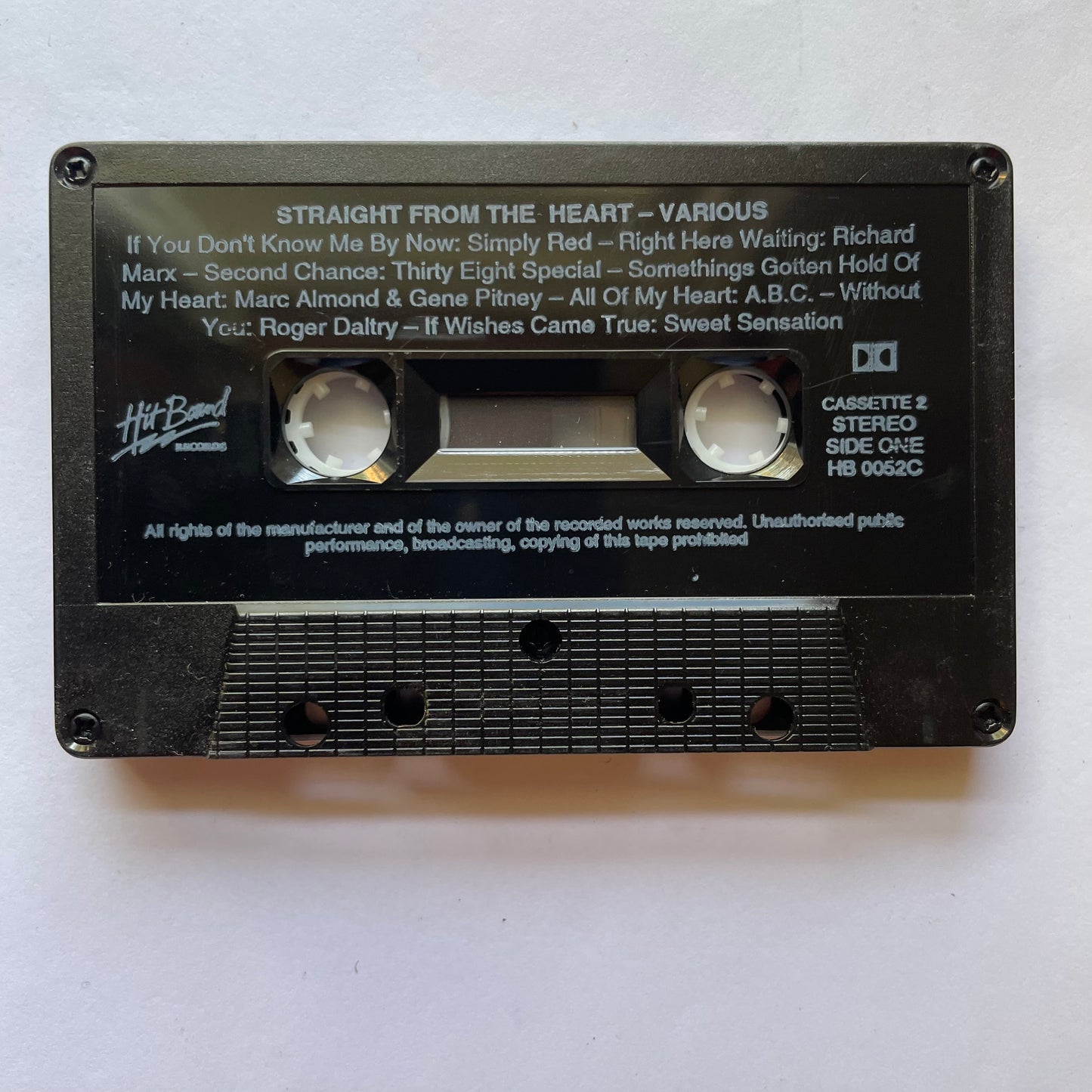 Tape Cassette Straight From The Heart 1991 Double Cassette
