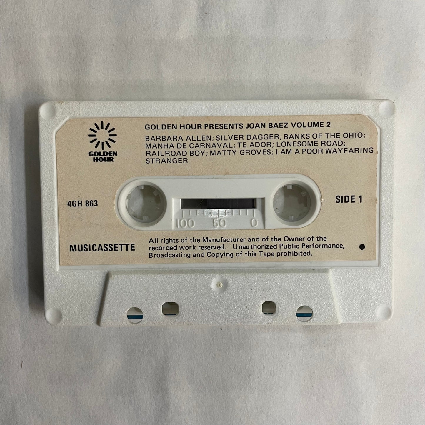 Tape Cassette Joan Baez Vol 2