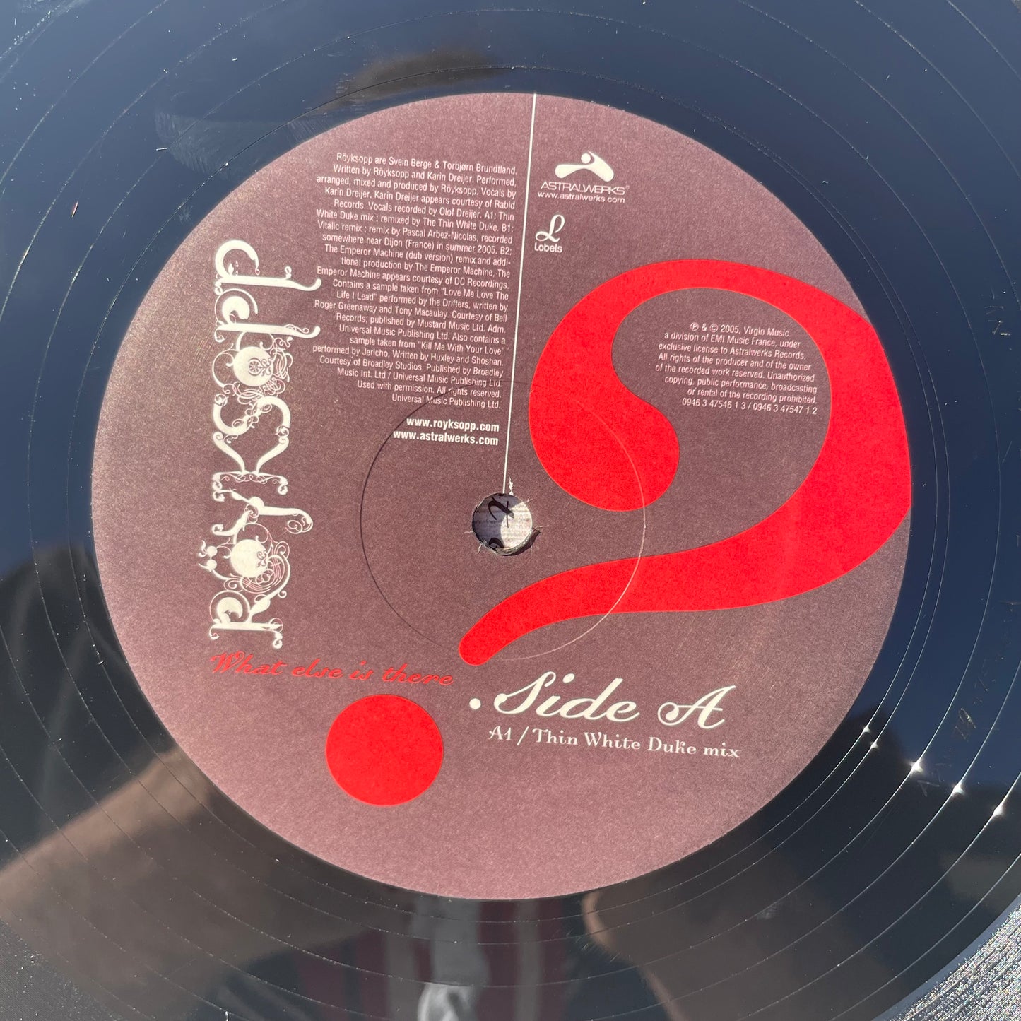 Vinyl Record LP Royksopp What Else is There 2005