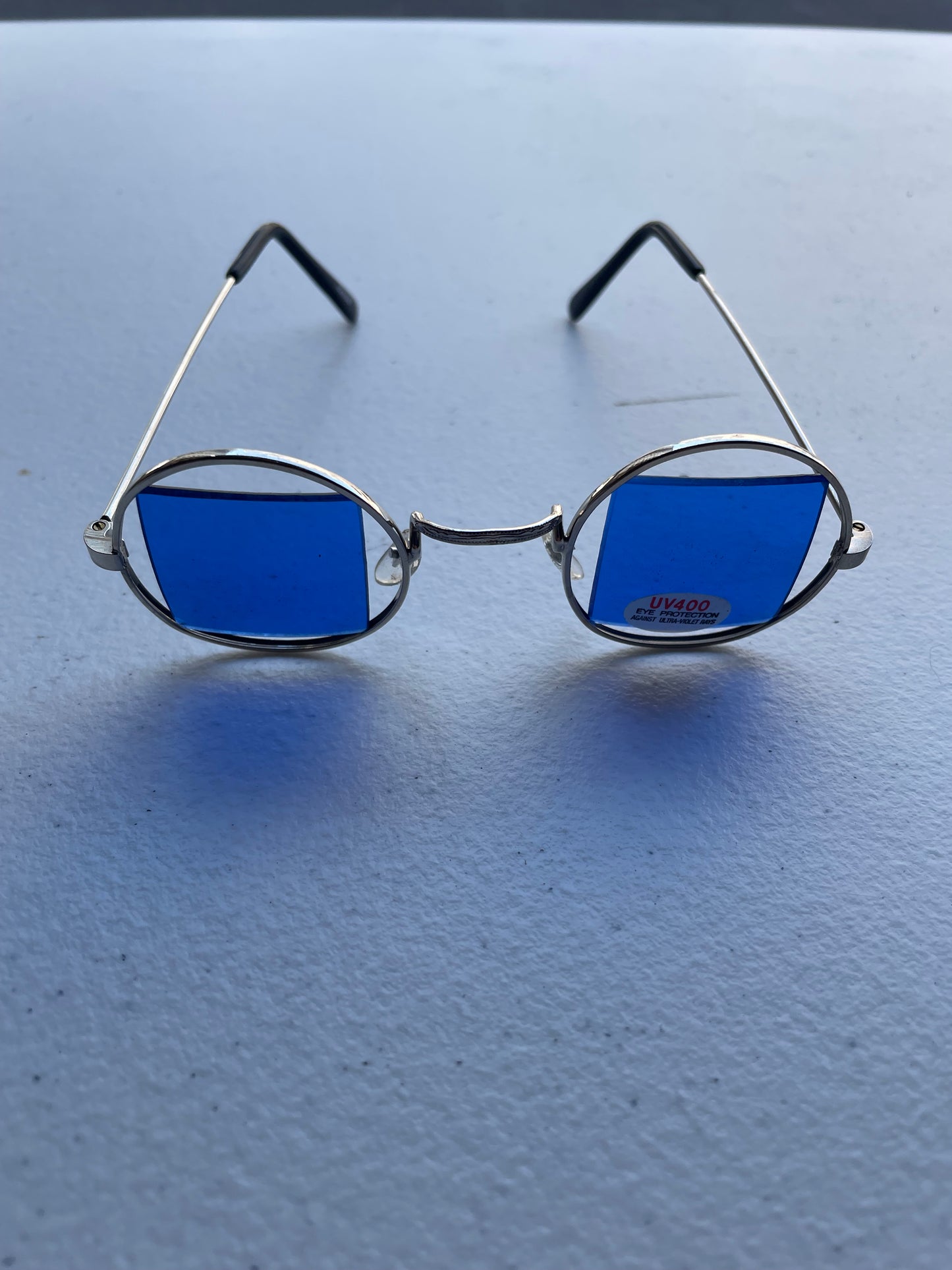 Vintage 90s Sunglassess Festival Glasses Blue Square