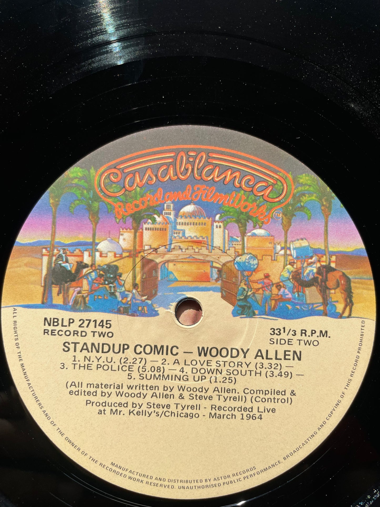 Vinyl Record LP Woody Allen Stand Up Comic 1979