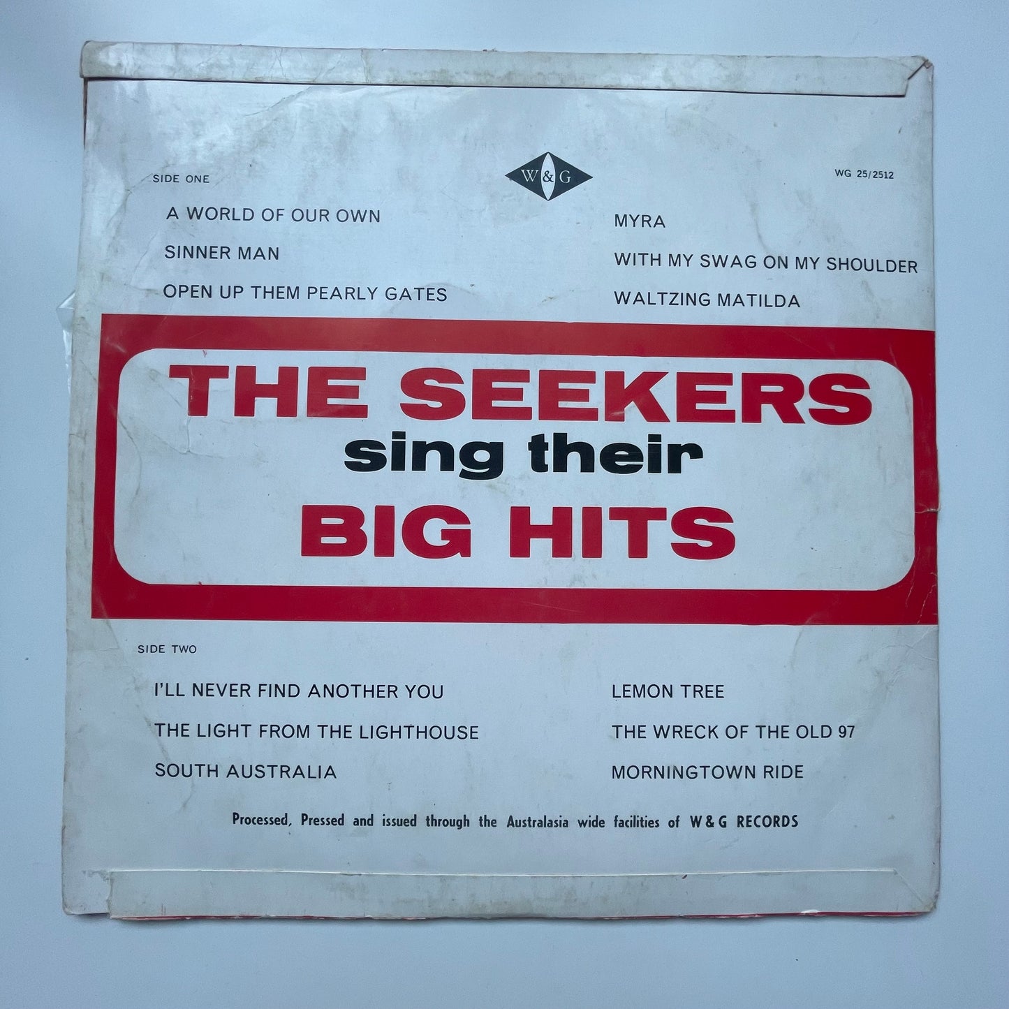 Vinyl Record LP The Seekers Sing their Big Hits 1965