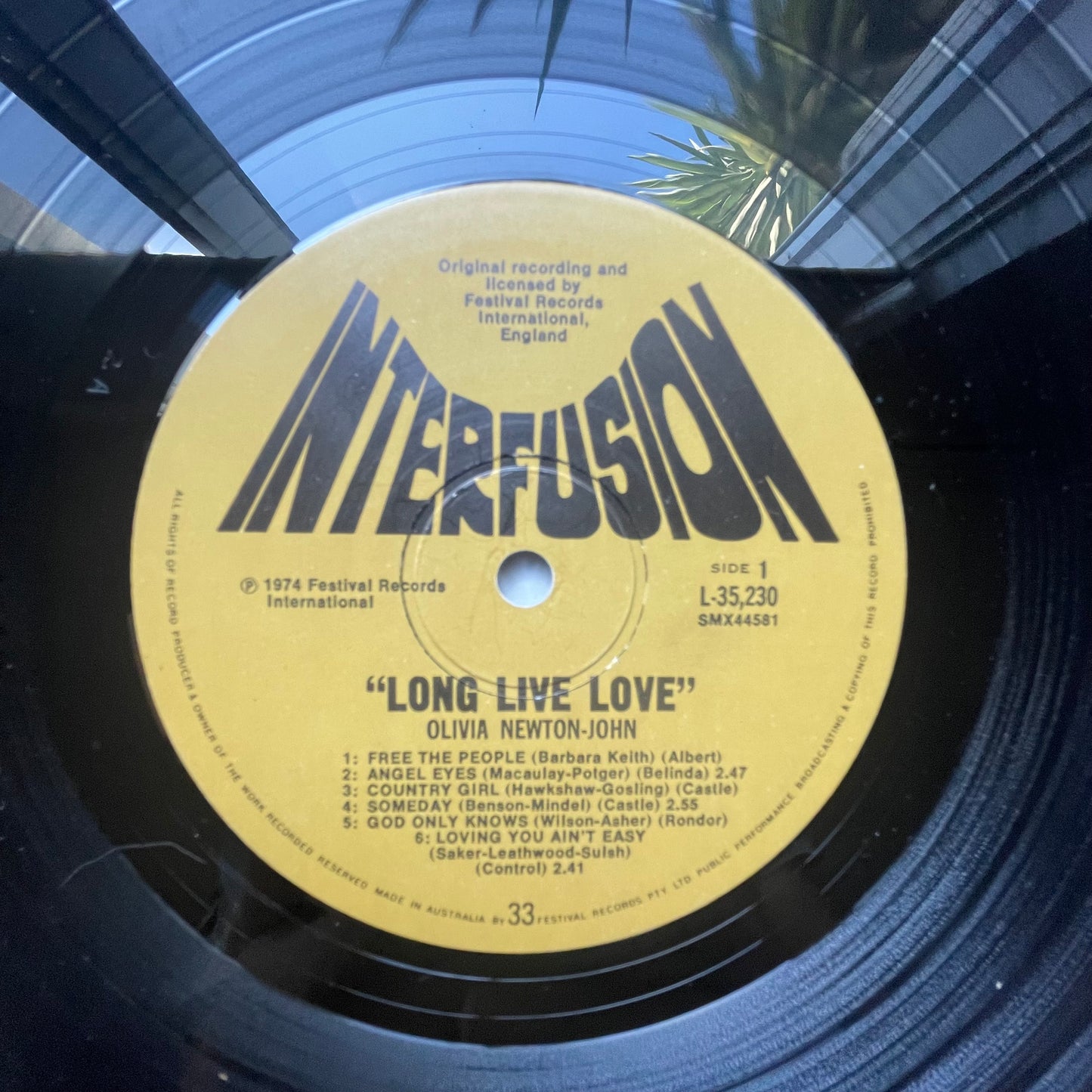 Vinyl Record LP Olivia Newton John Long Live Love 1974