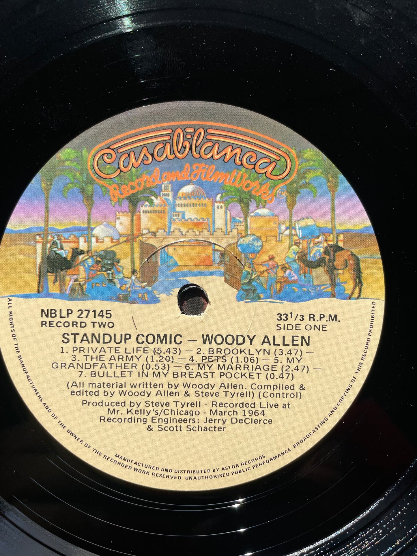 Vinyl Record LP Woody Allen Stand Up Comic 1979