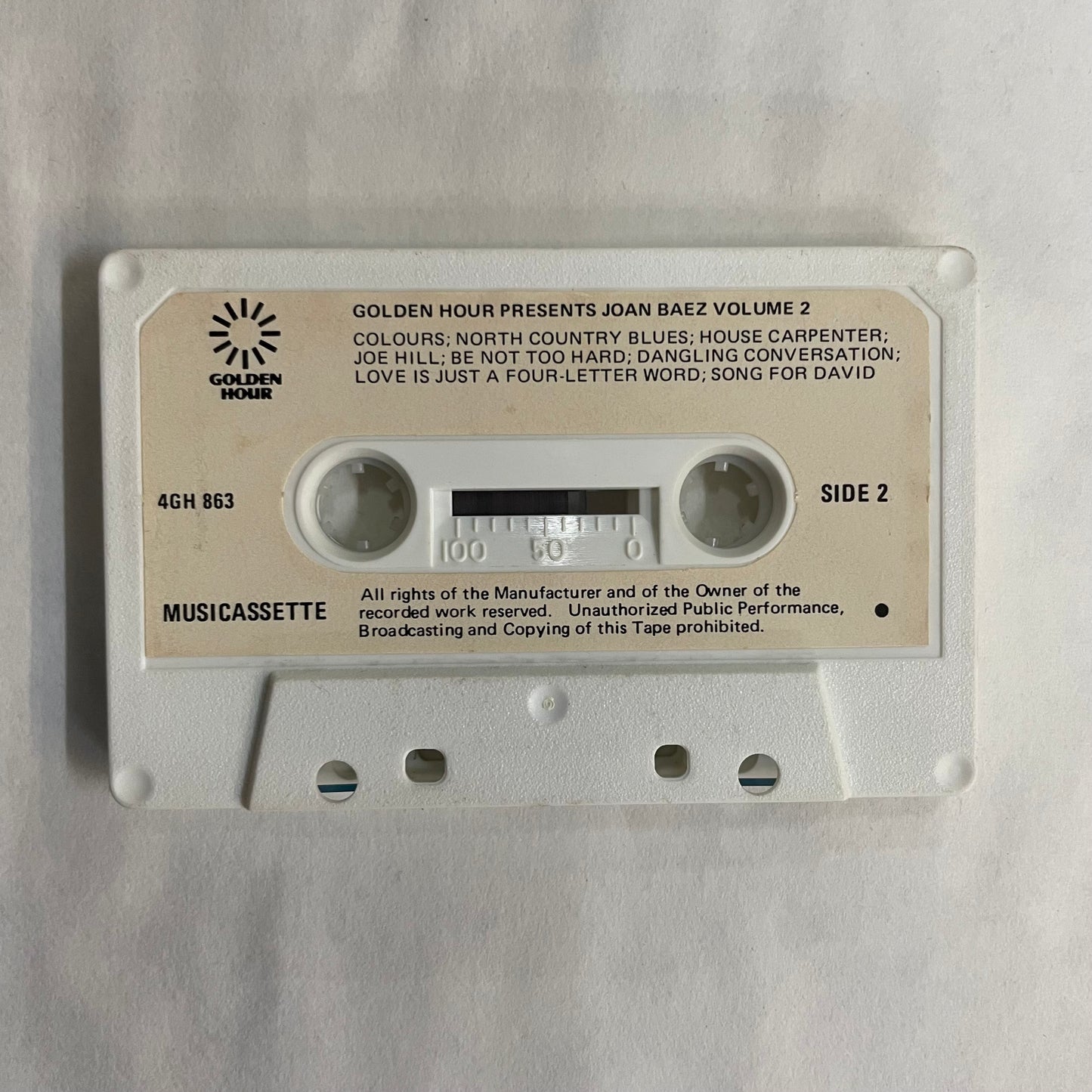Tape Cassette Joan Baez Vol 2