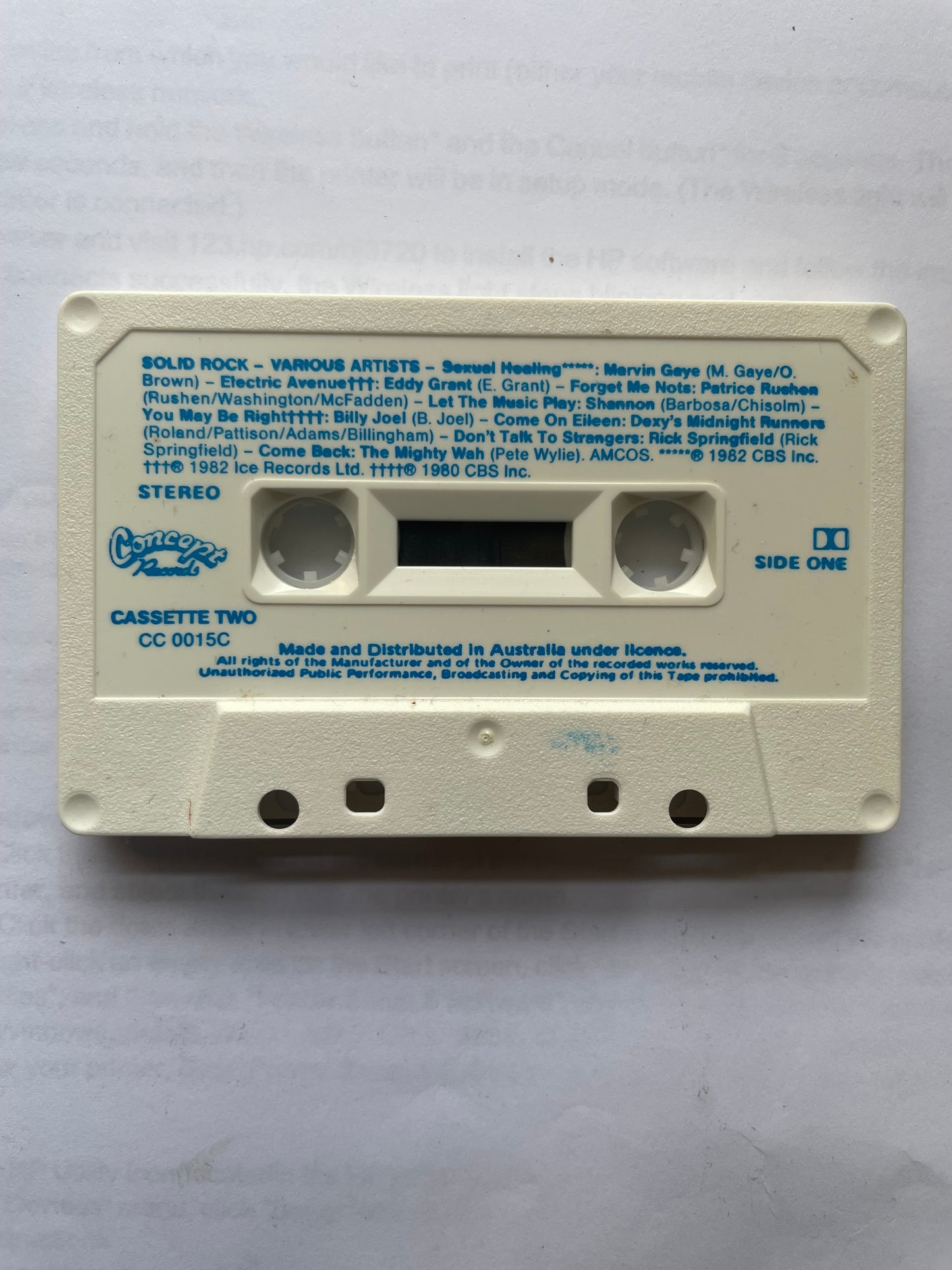 Tape Cassette Solid R.O.C.K. 1985 side 1 