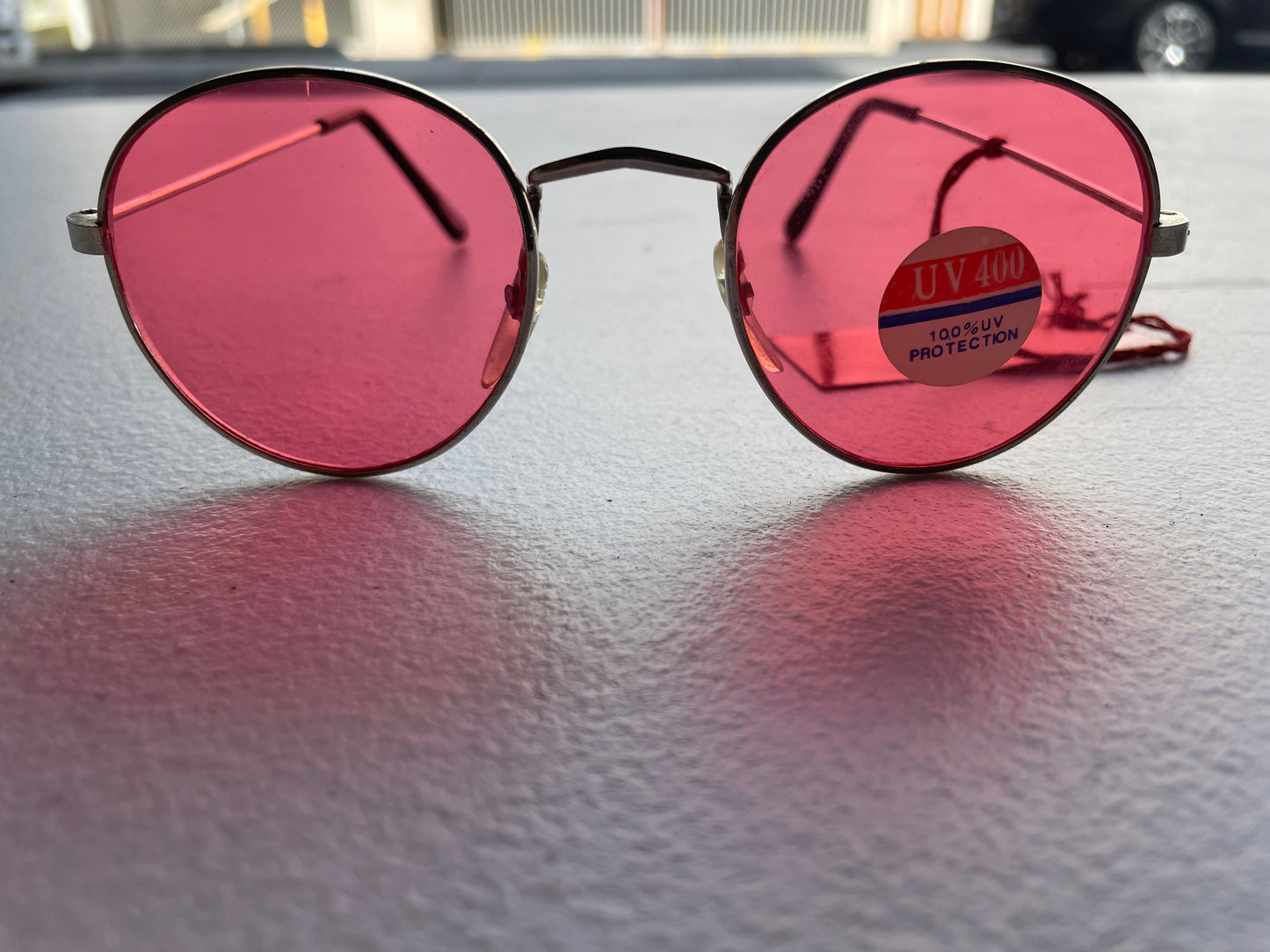 Vintage 90s Sunglassess Festival Glasses Pink Lenses
