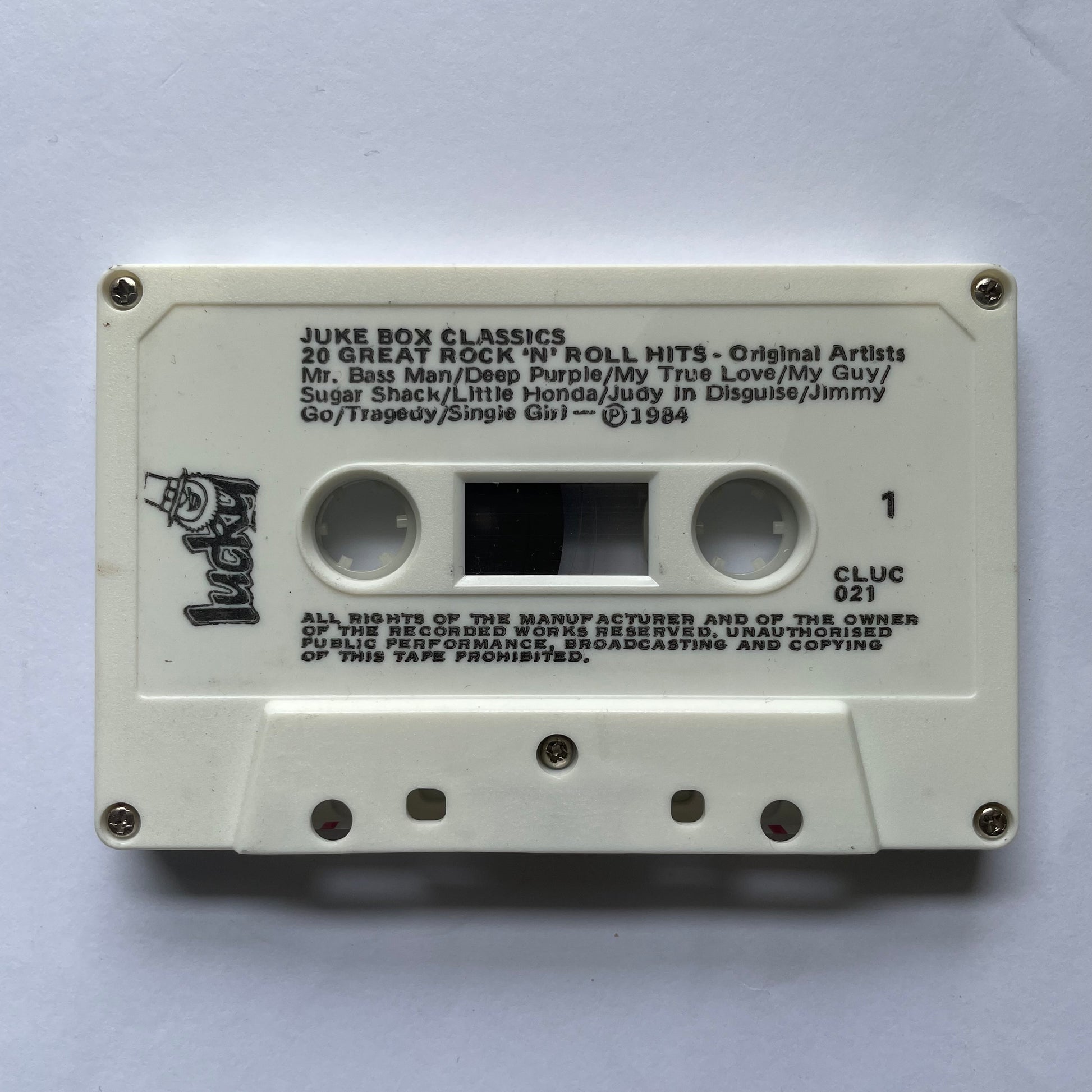 Tape Cassette Juke Box Classics 20 Greats Rock ‘n’ Roll Classics side 1 