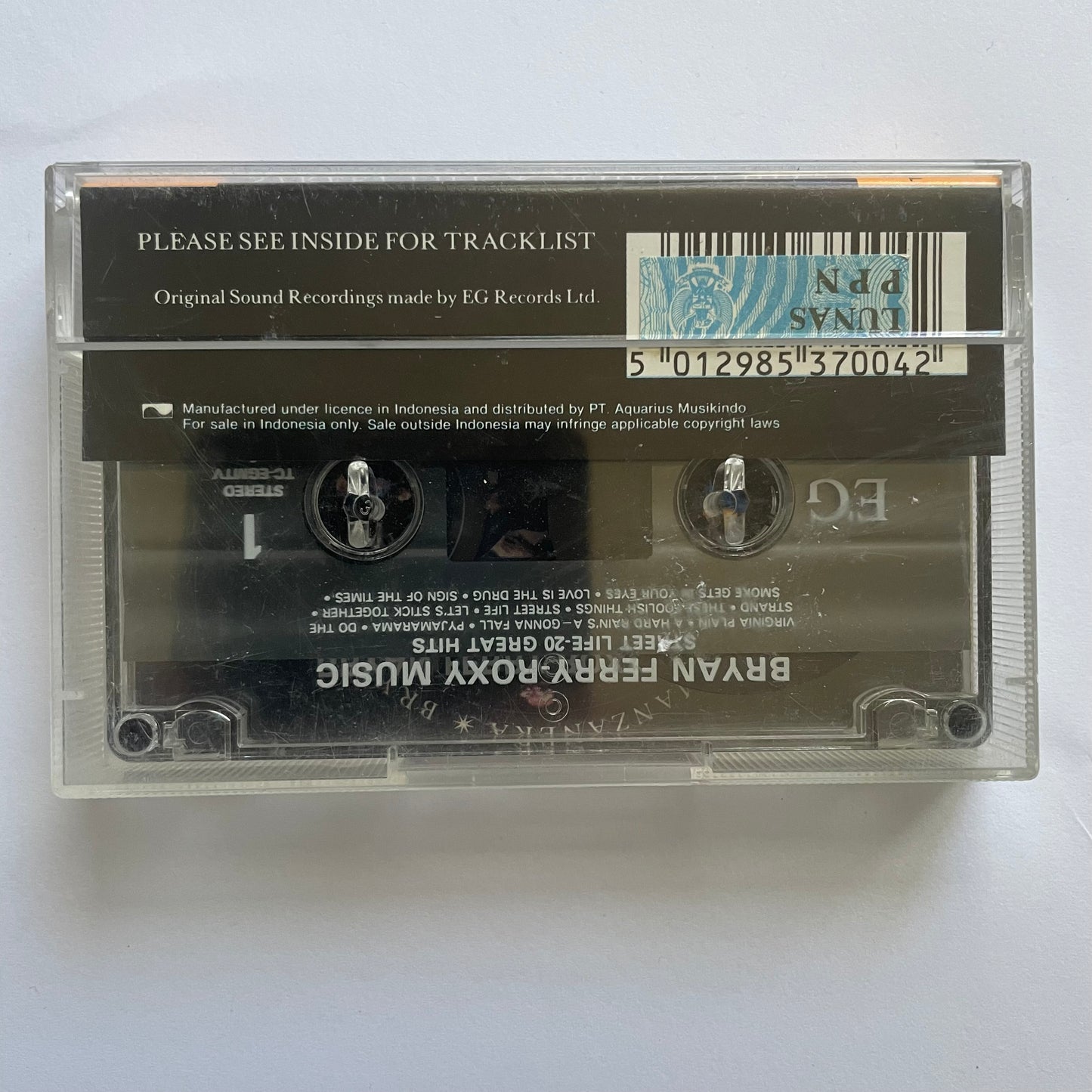 Tape Cassette Bryan Ferry Roxy Music Street Life 1986