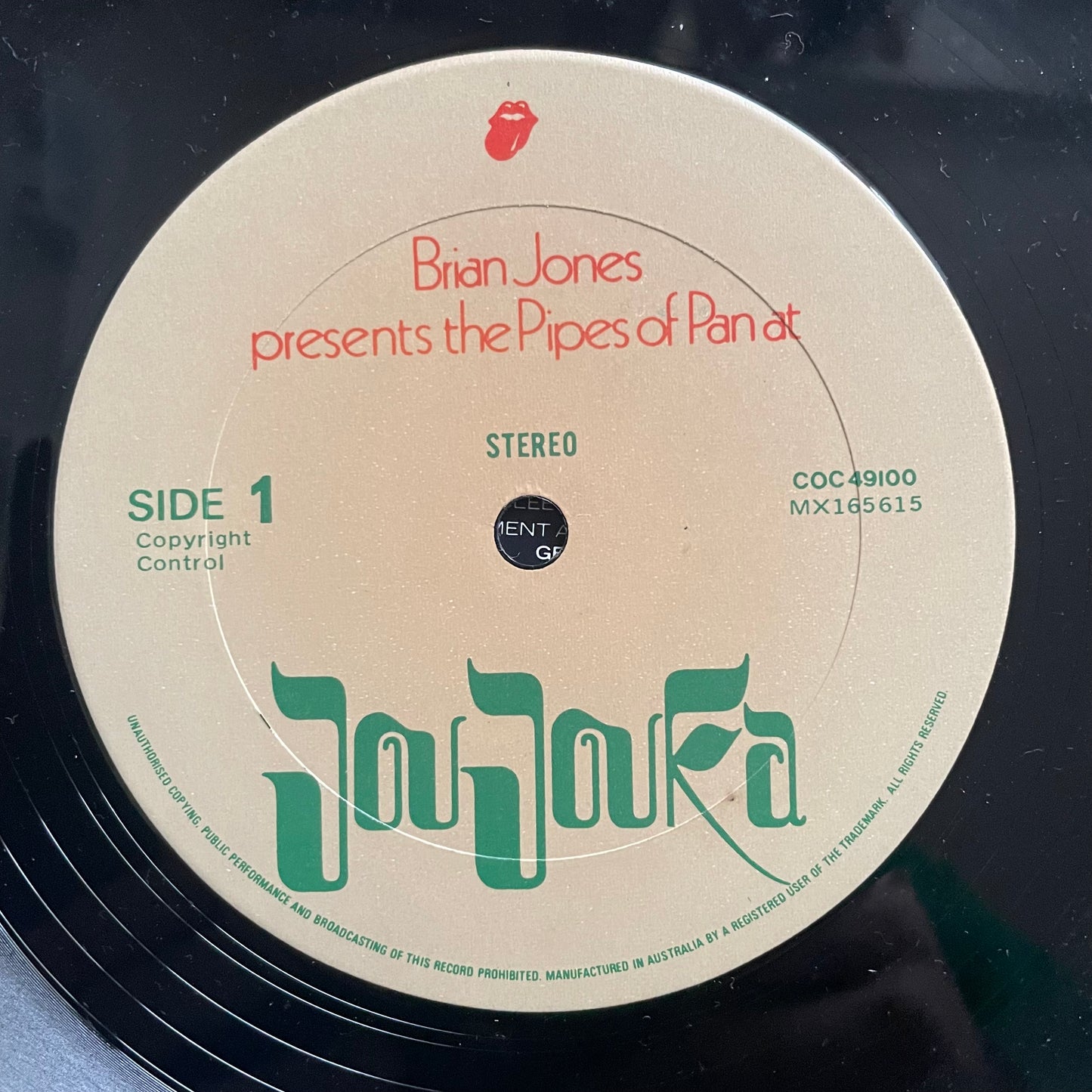 Vinyl Record LP Brian Jones Presents the Pipes Of Pan at Joujouka 1971