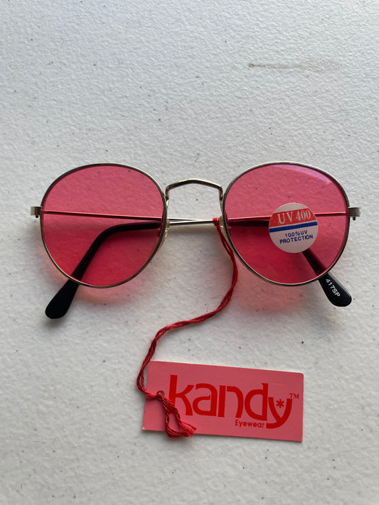 Vintage 90s Sunglassess Festival Glasses Pink Lenses
