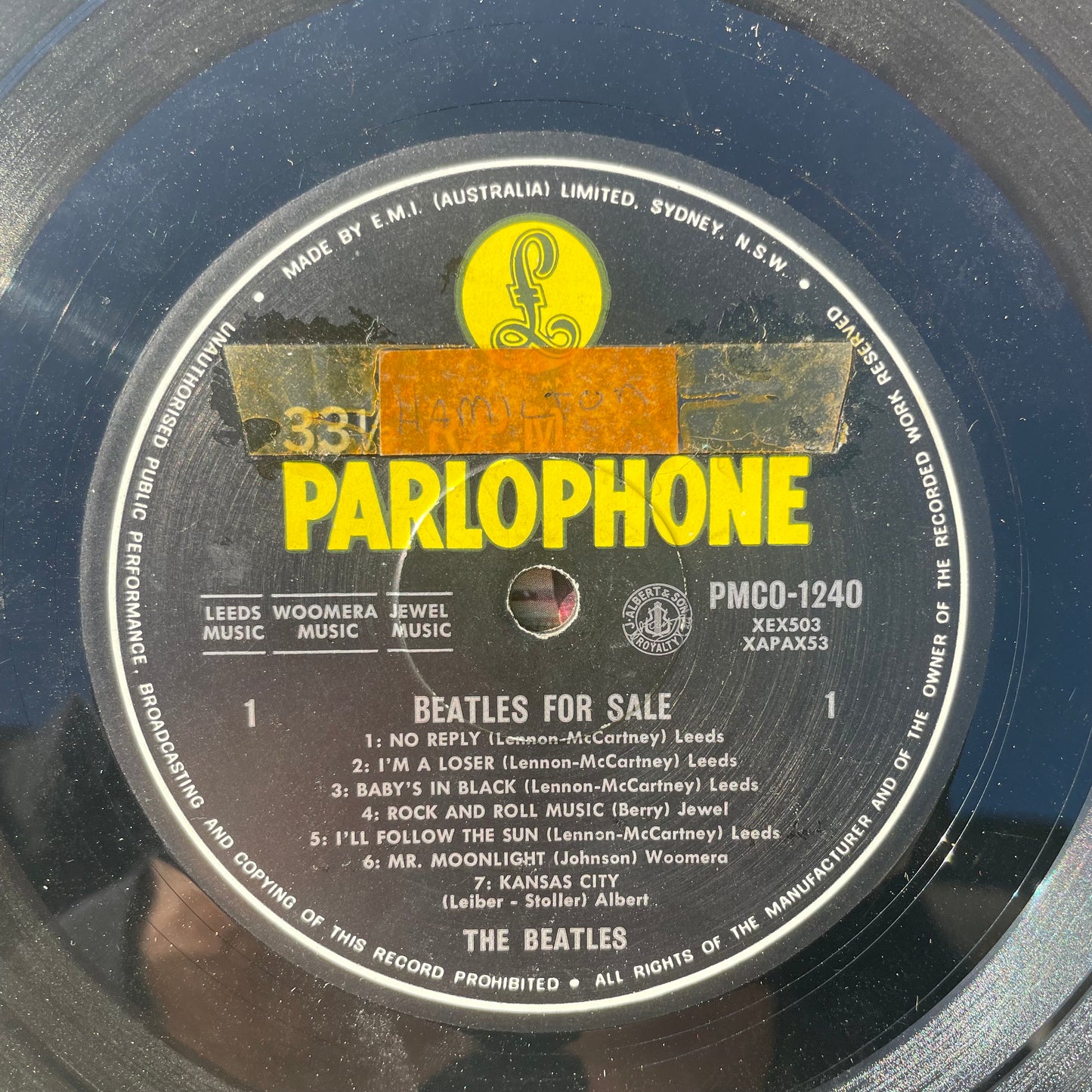 Vinyl Record LP The Beatles Beatles for Sale 1965