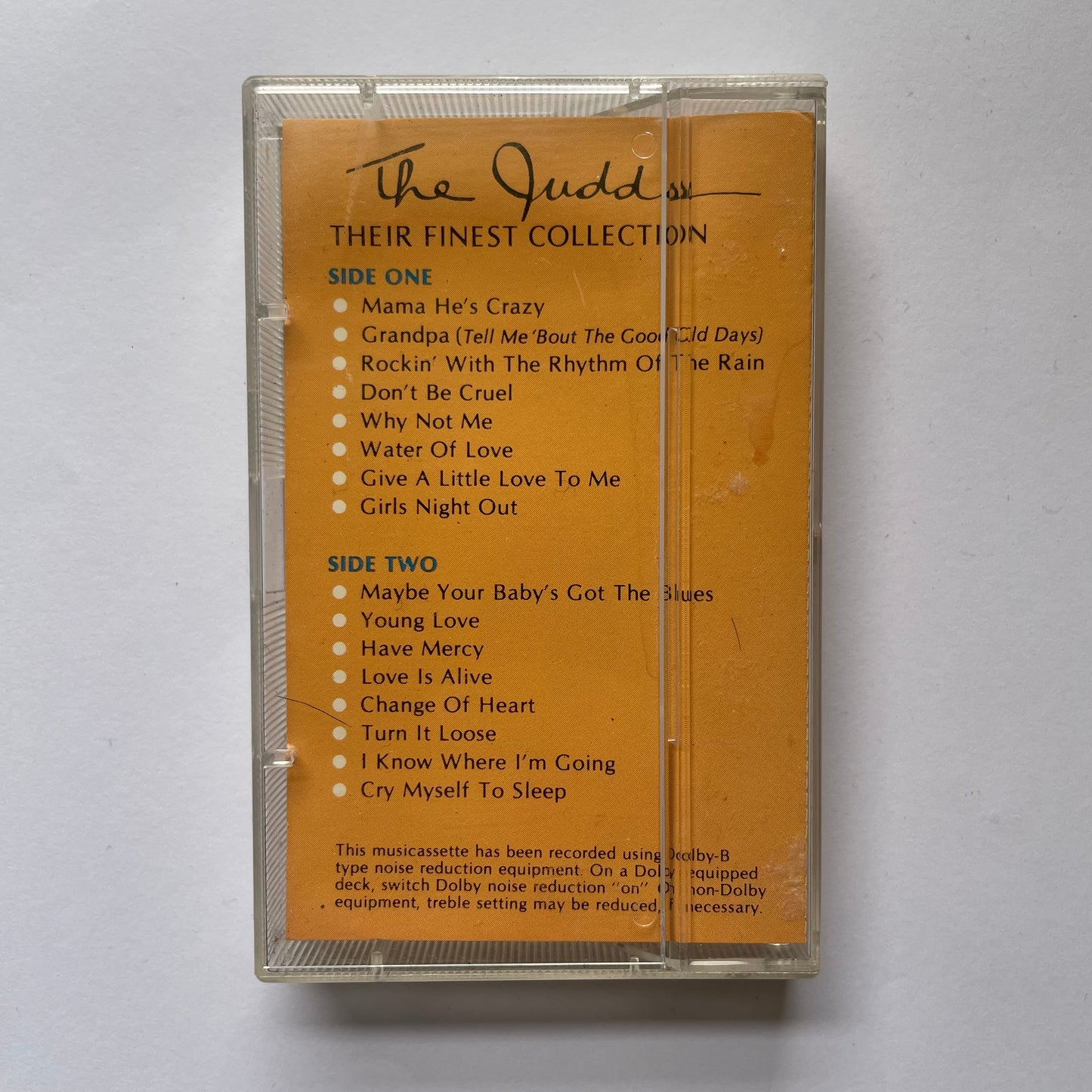 Tape Cassette The Judds Their Finest Collection back