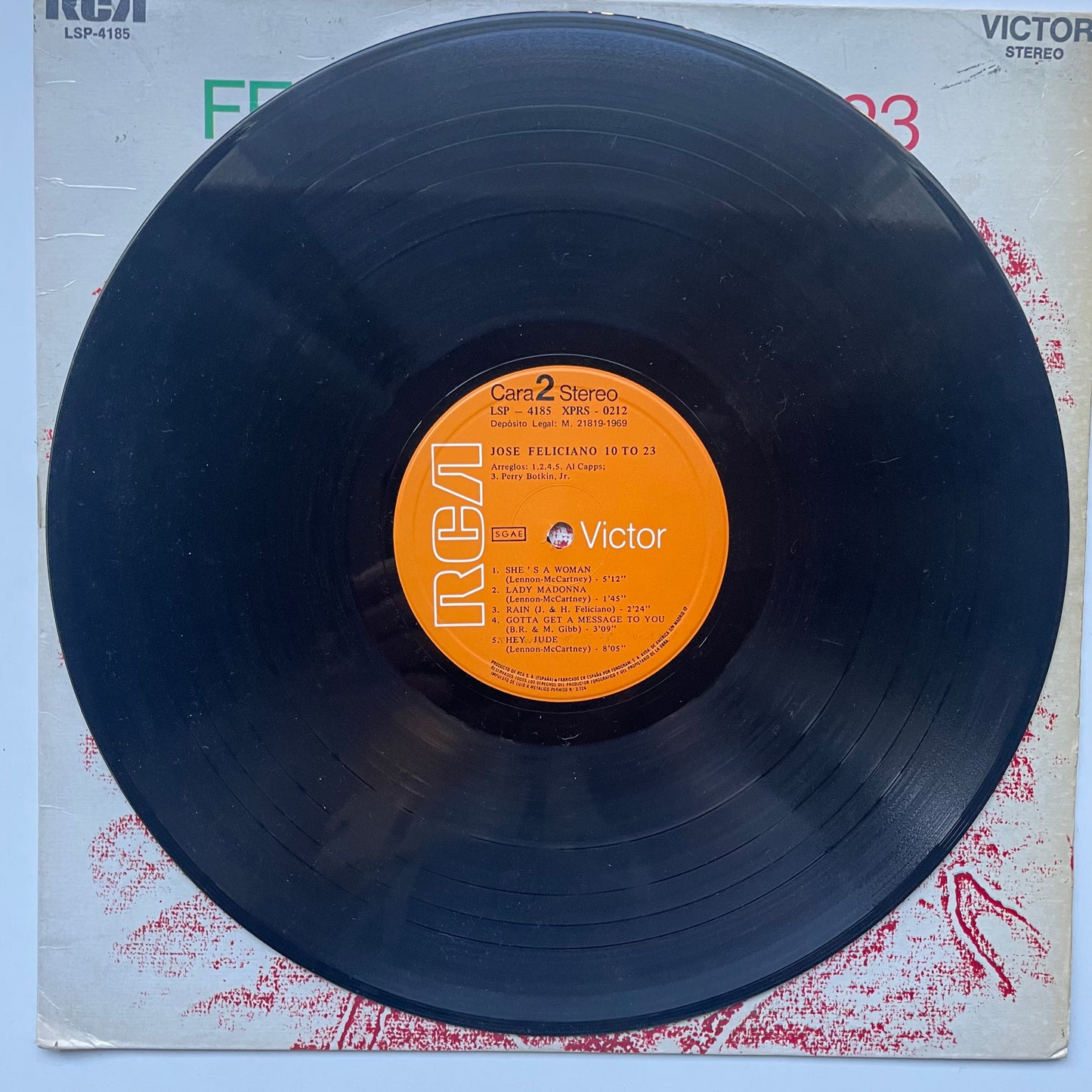 Vinyl Record LP Feliciano 10 to 23 1969