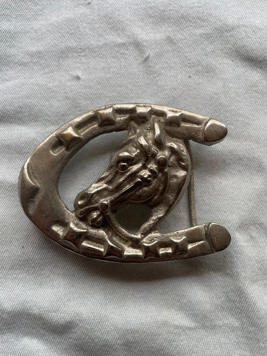 Belt Buckle Horse Front