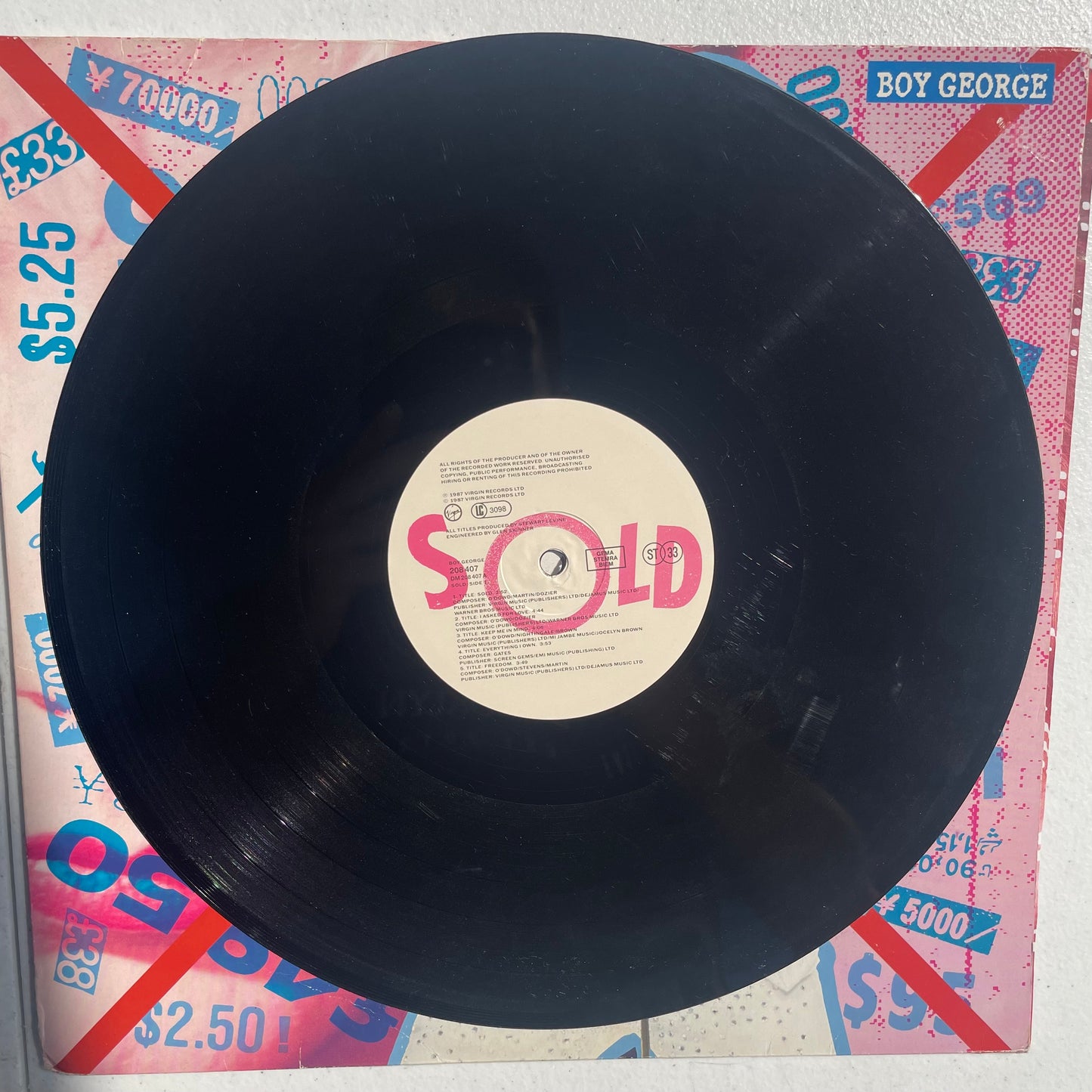 Vinyl Record LP Boy George Sold 1987