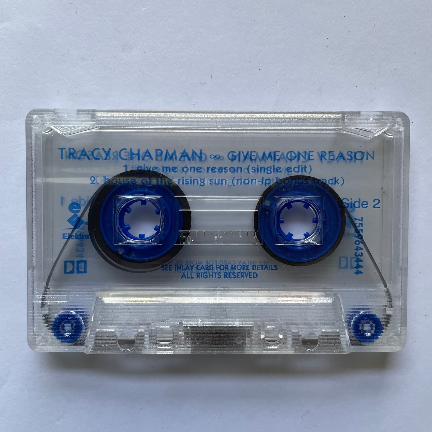 Tape Cassette  Tracy Chapman Give me one Reason side 2 