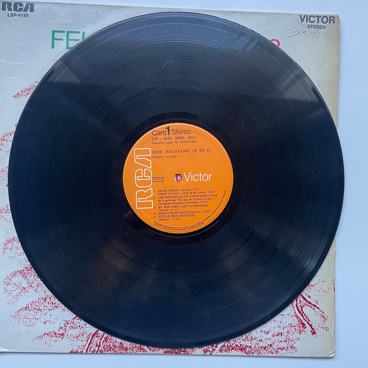 Vinyl Record LP Feliciano 10 to 23 1969