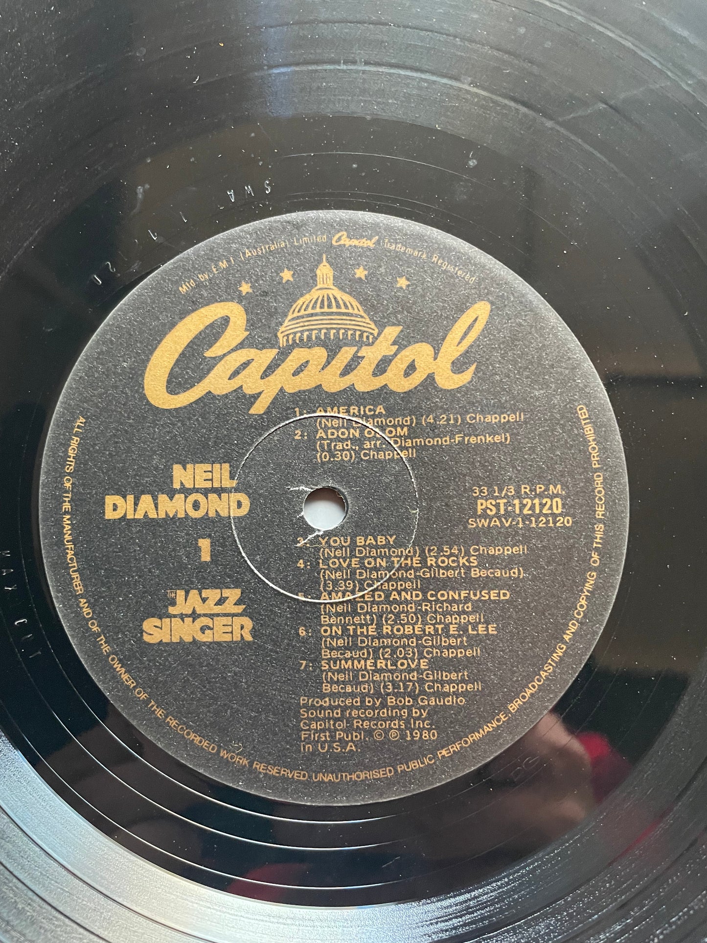 Vinyl Record LP Neil Diamond The Jazz Singer 1980